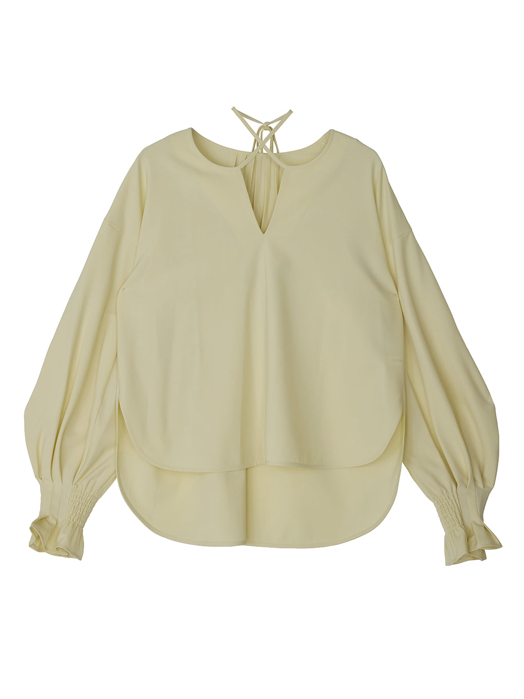 NECK RIBBON ARRANGE BLOUSE