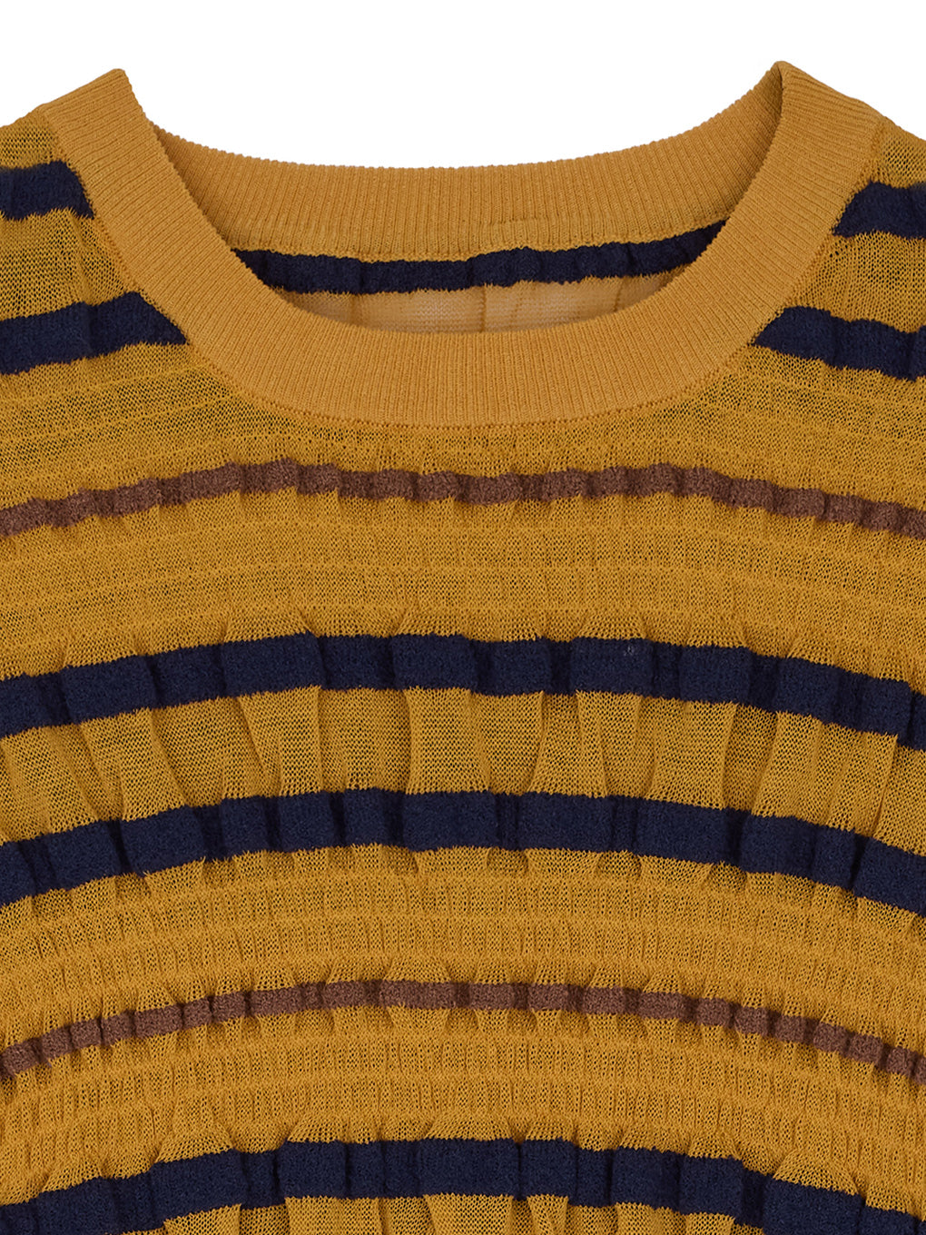 BUMPY MULTI BORDER KNIT TOP