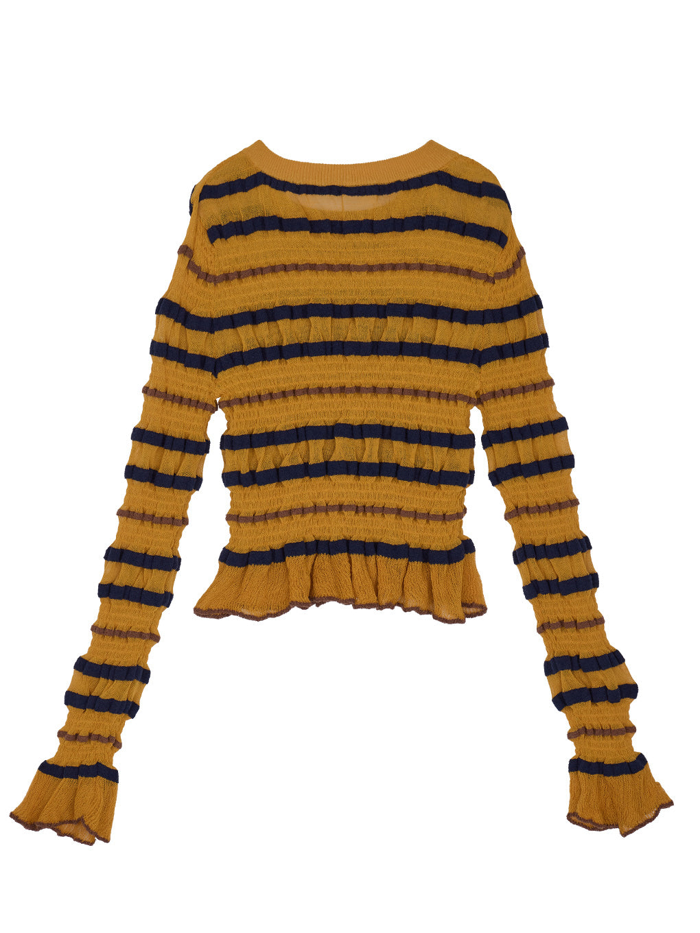 BUMPY MULTI BORDER KNIT TOP