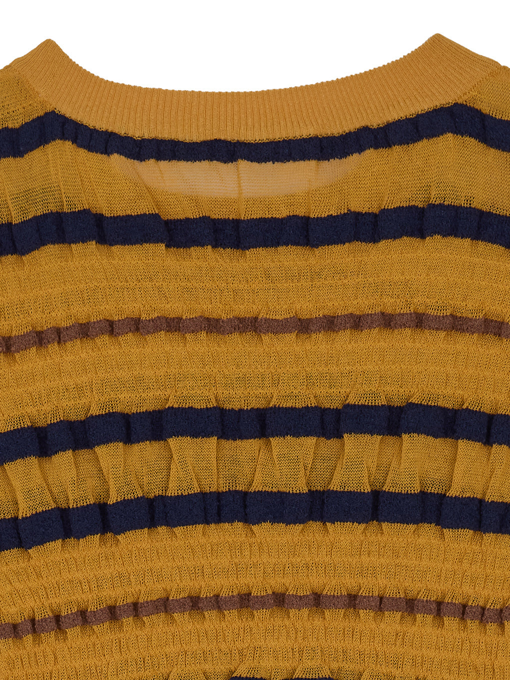 BUMPY MULTI BORDER KNIT TOP