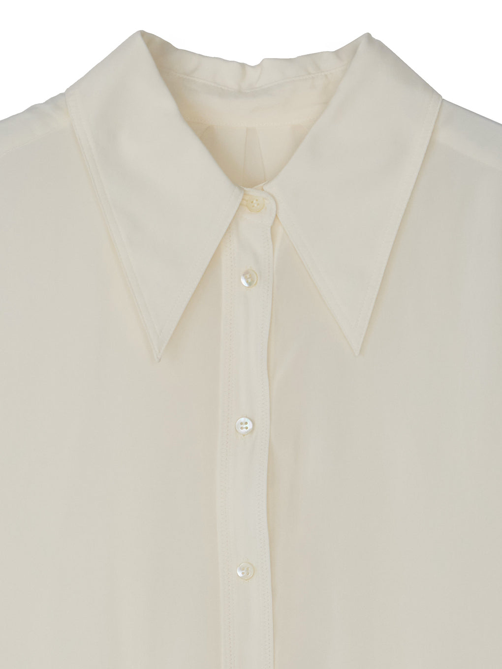 WIDE CUFFS SLEEVE CUPRO BLOUSE