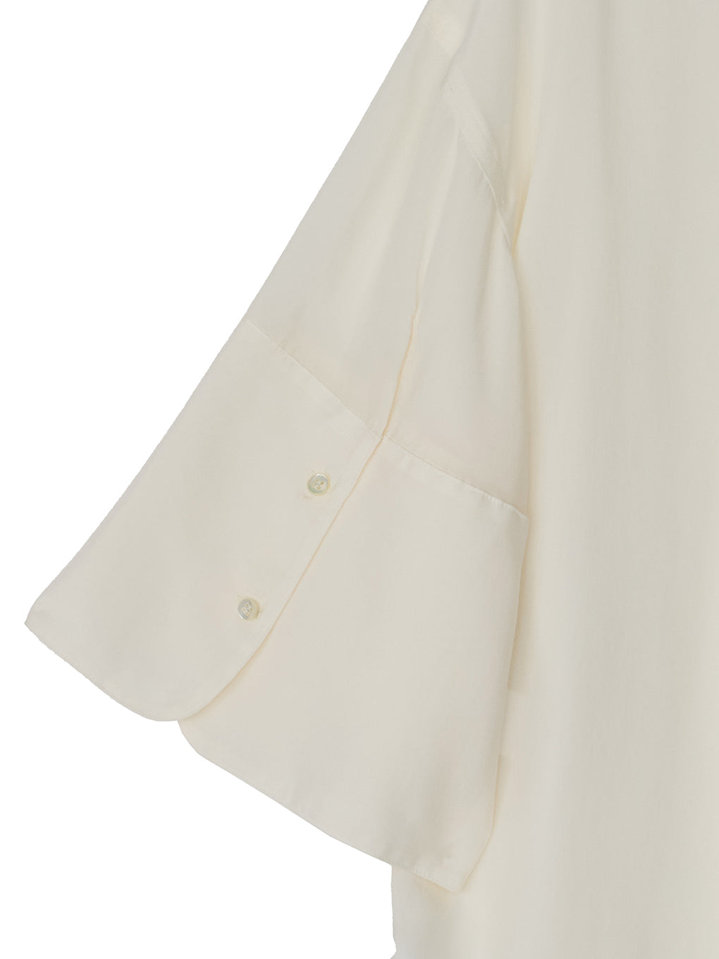 WIDE CUFFS SLEEVE CUPRO BLOUSE