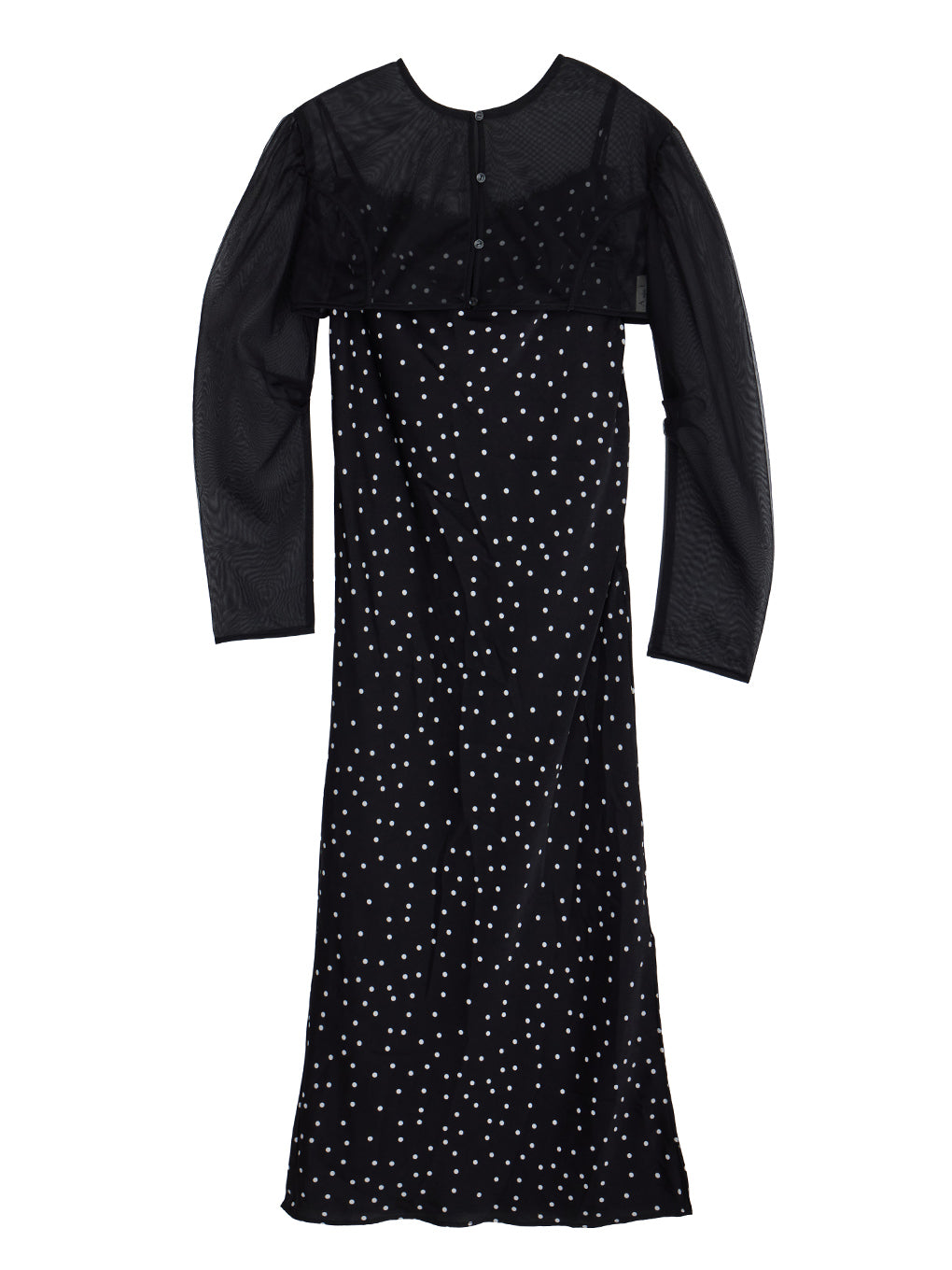 RANDOM DOT SHEER LAYERED DRESS