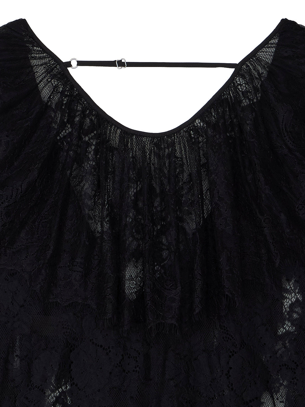 2WAY LACE RAFFLE BLOUSE