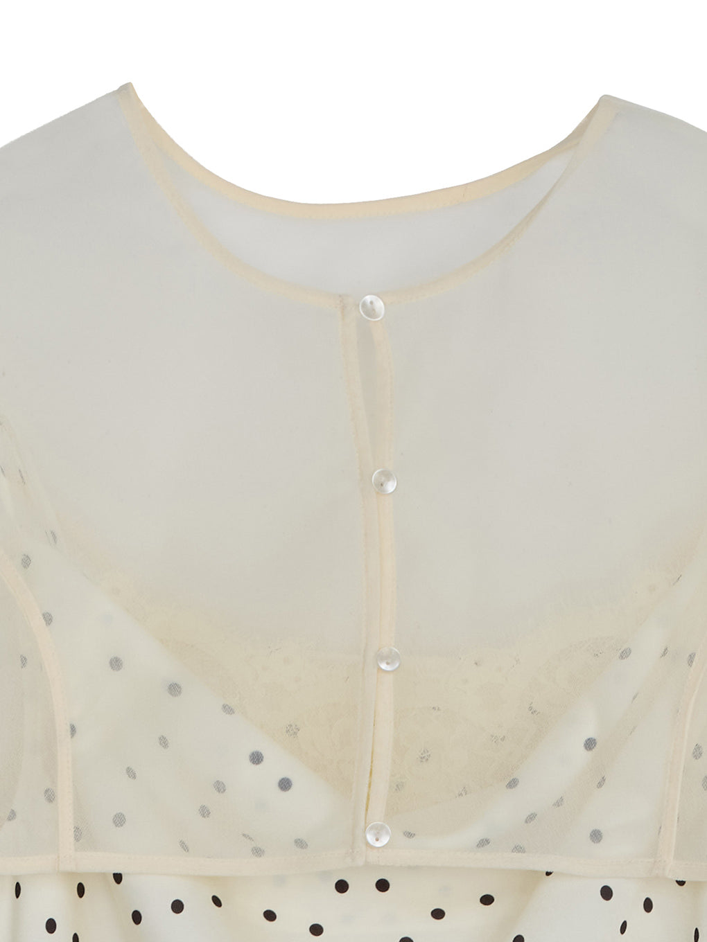 RANDOM DOT SHEER LAYERED DRESS