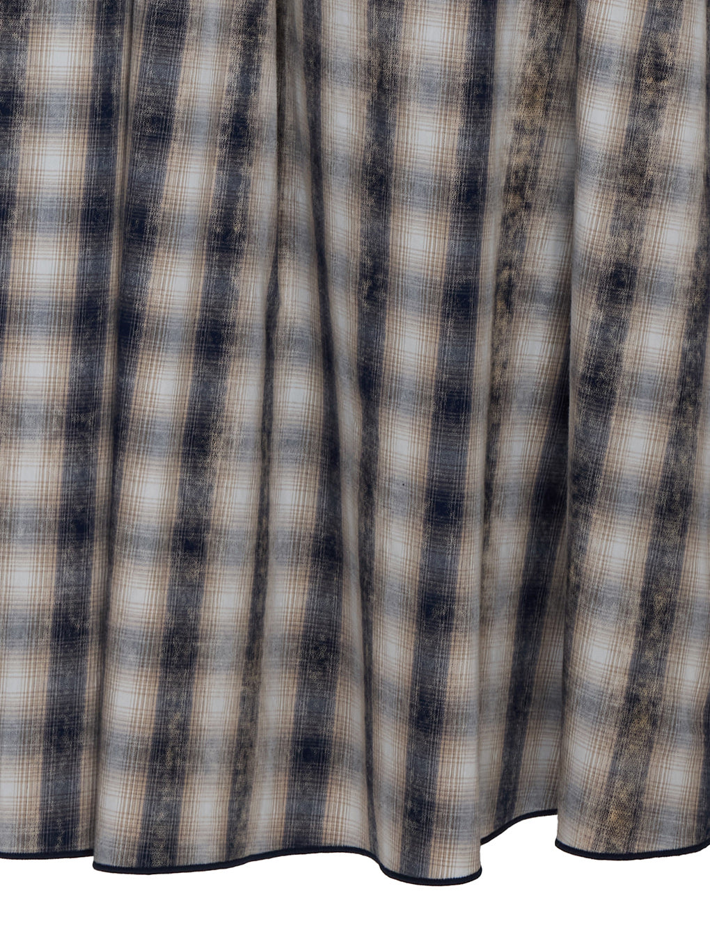 UNEVEN CHECK SPIRAL SKIRT