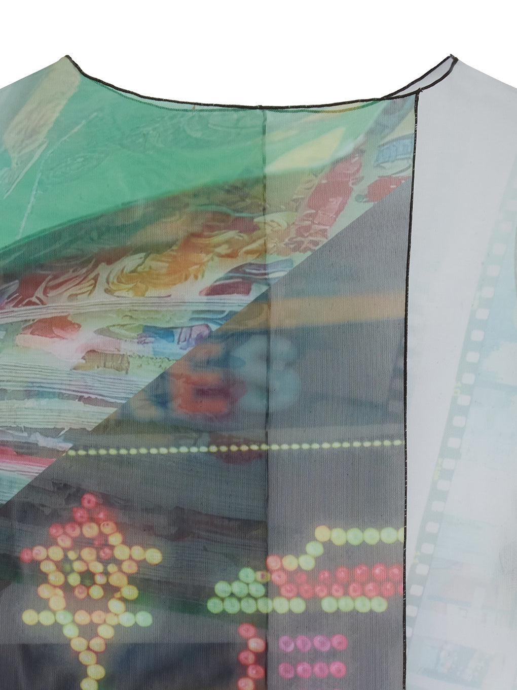 2WAY EMOTIONAL COLLAGE SHEER TOP