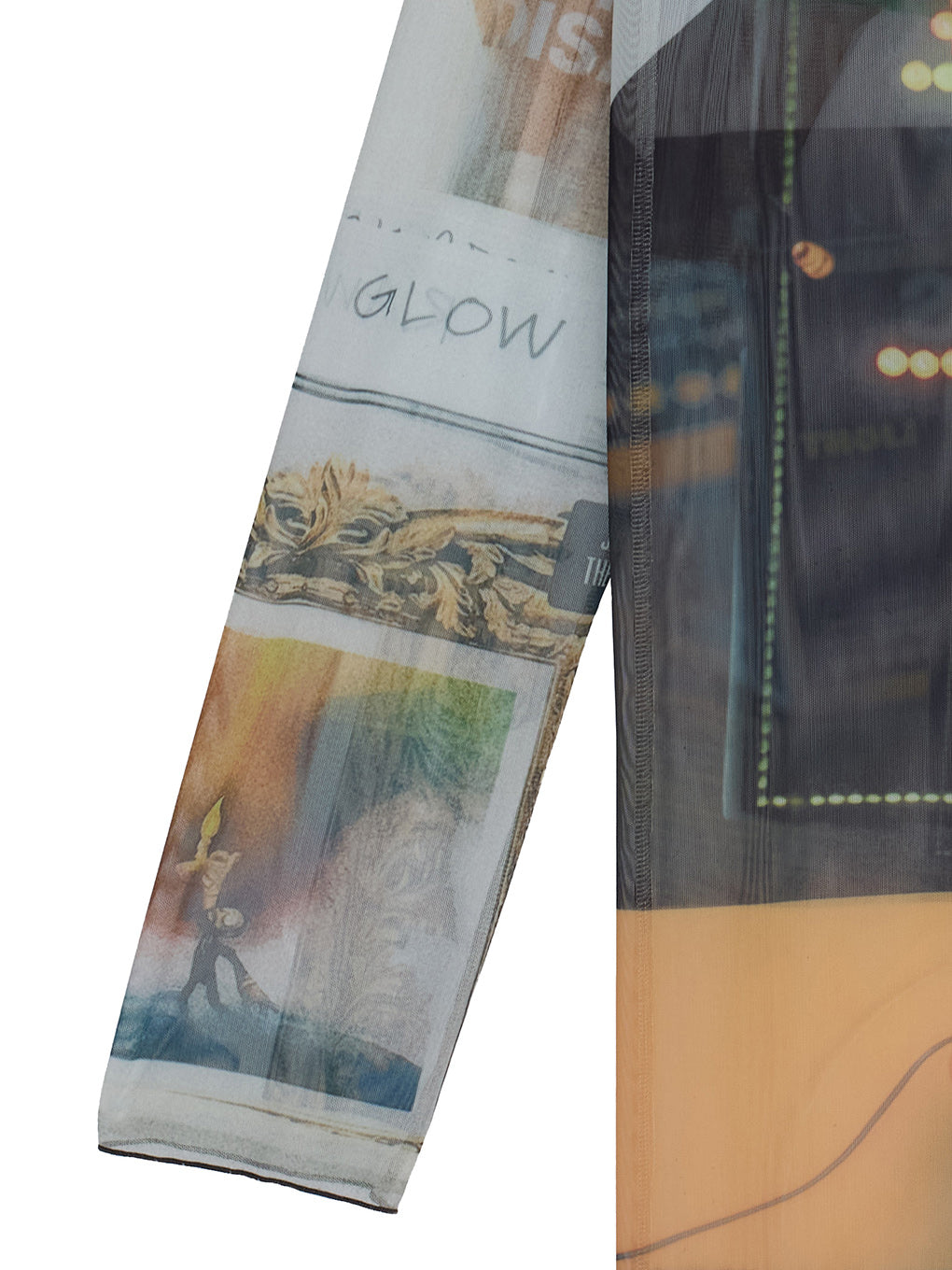 2WAY EMOTIONAL COLLAGE SHEER TOP