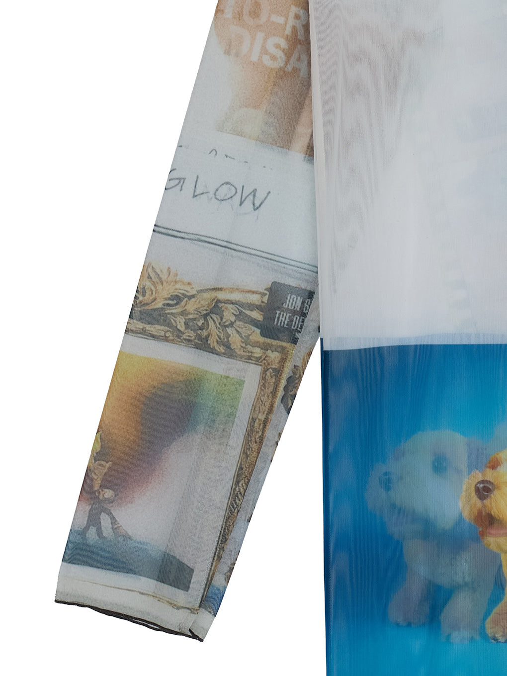 2WAY EMOTIONAL COLLAGE SHEER TOP