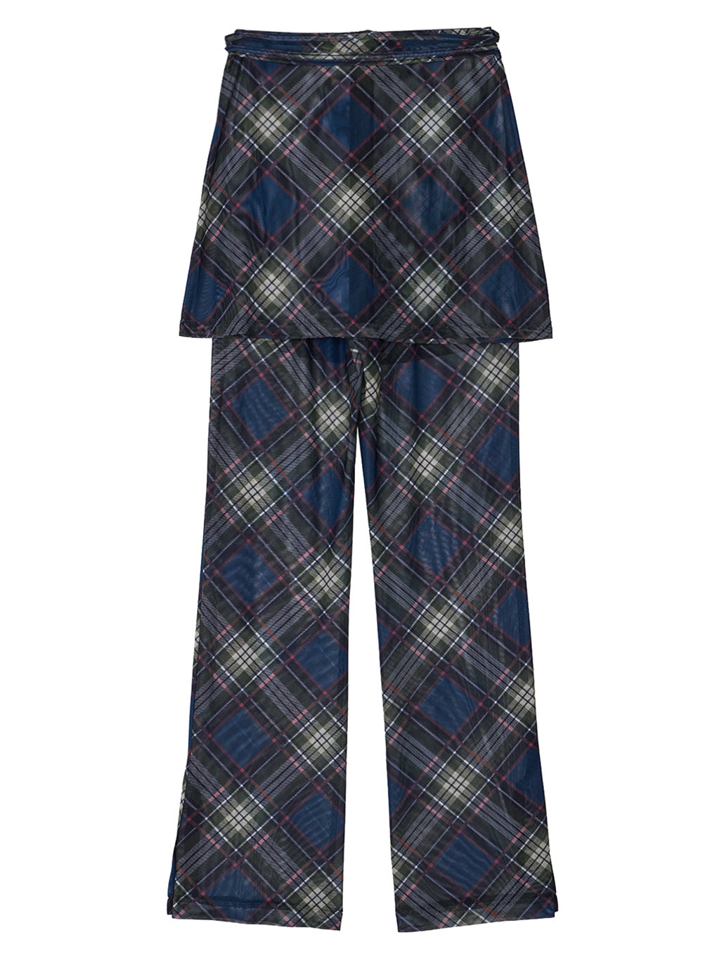 WRAP BELT SET CHECK PANTS