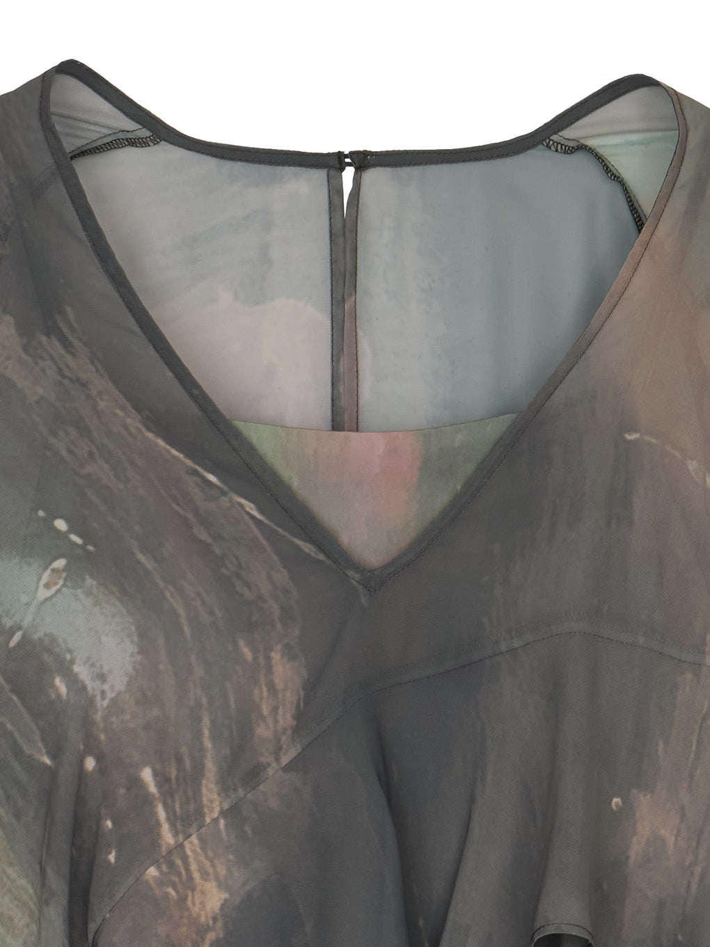 PAINTED TEXTURE ART LAYERED DRESS