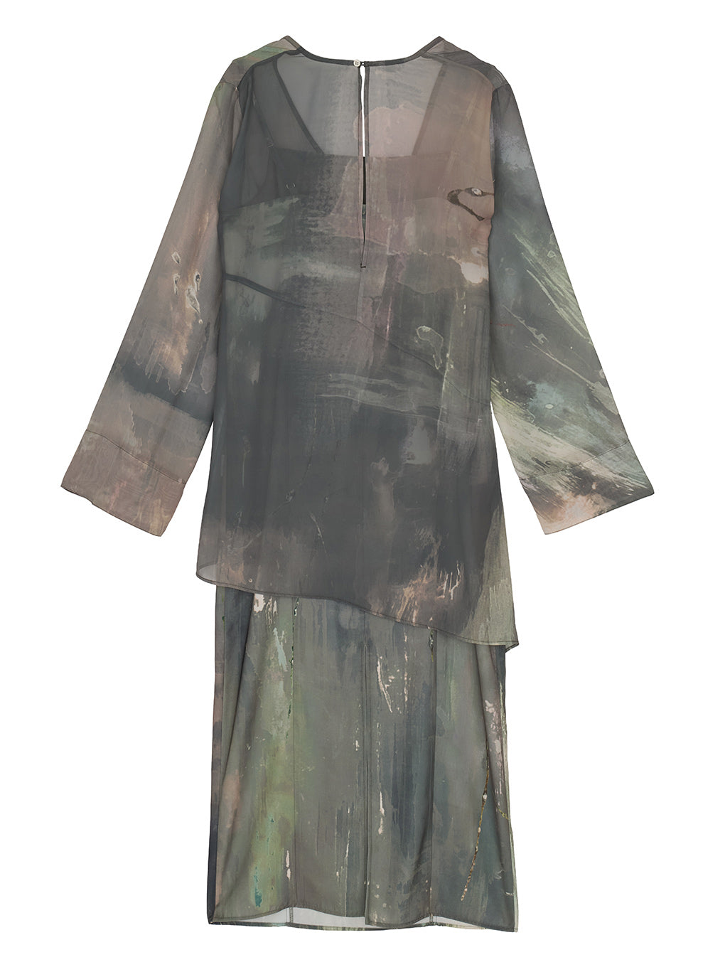 PAINTED TEXTURE ART LAYERED DRESS