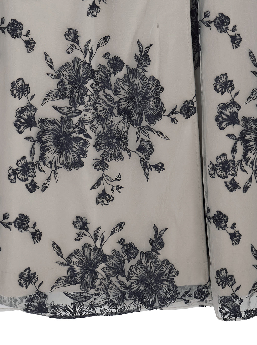 3WAY TULLE EMBROIDERY DOCKING TRENCH COAT