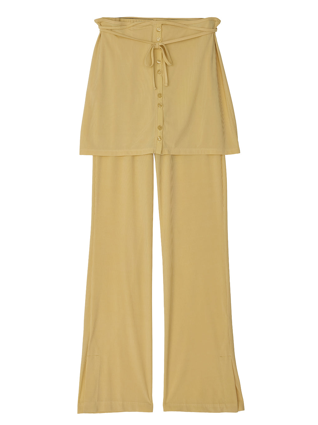 WRAP BELT SET RIB PANTS