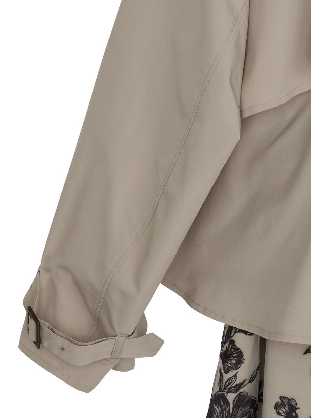 3WAY TULLE EMBROIDERY DOCKING TRENCH COAT
