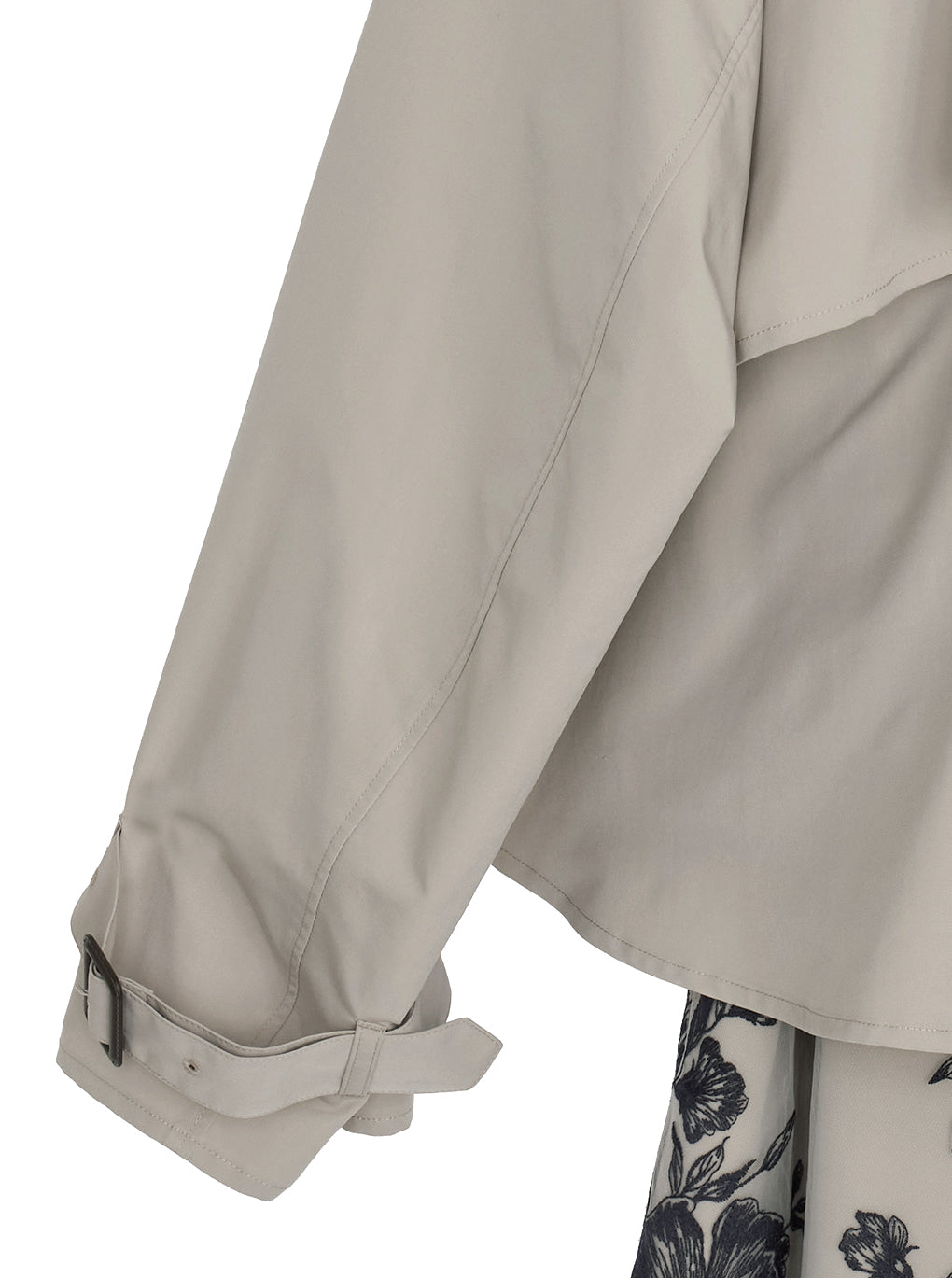3WAY TULLE EMBROIDERY DOCKING TRENCH COAT