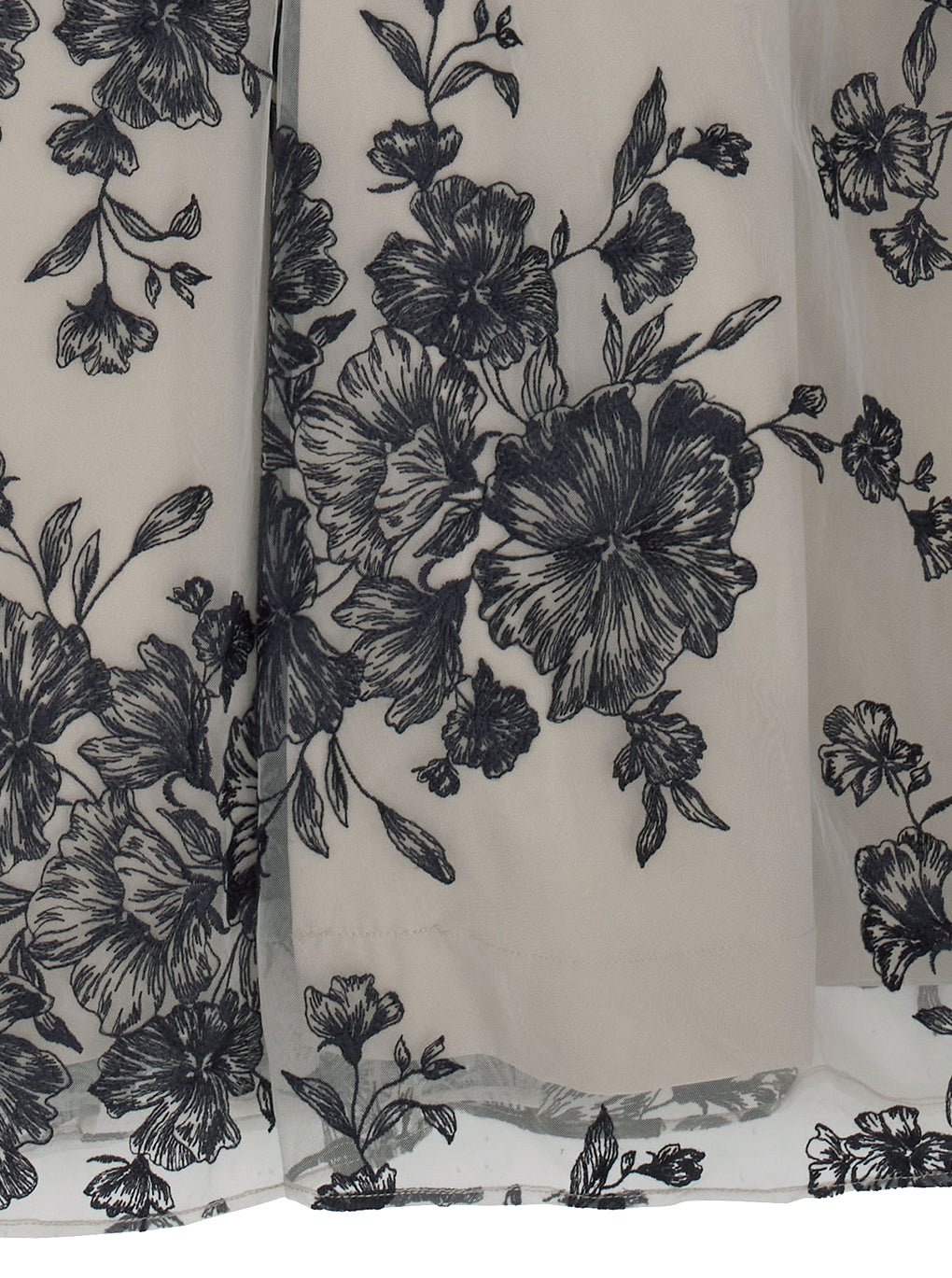 3WAY TULLE EMBROIDERY DOCKING TRENCH COAT