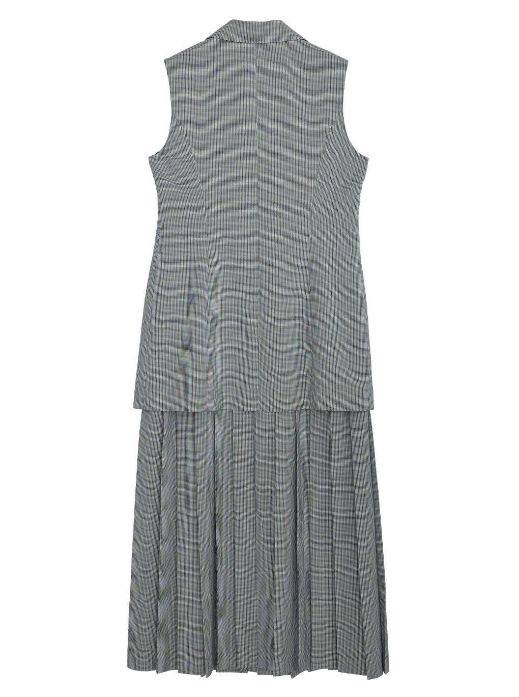 PLEATED SKIRT DOCKING SUIT DRESS