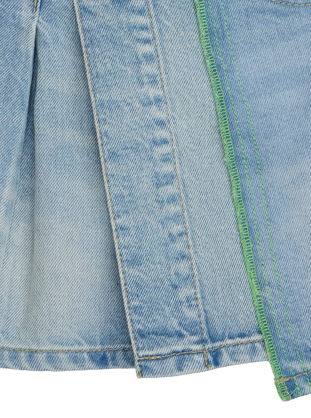 NEON STITCH REMAKE DENIM BELT