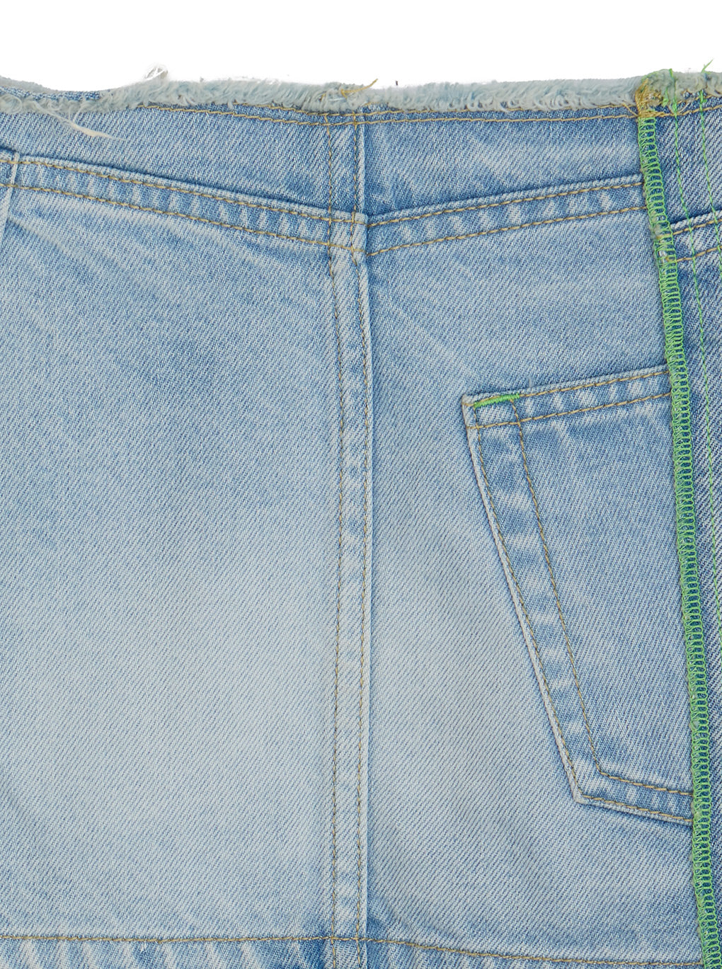 NEON STITCH REMAKE DENIM BELT