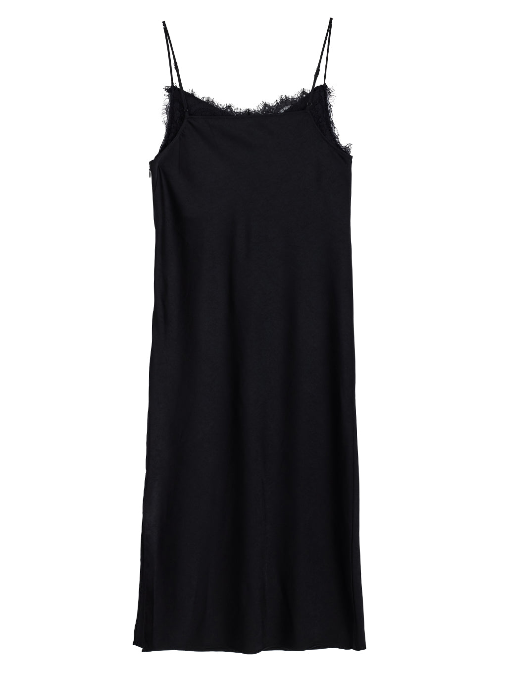 SHEER LAYERED SATIN DRESS