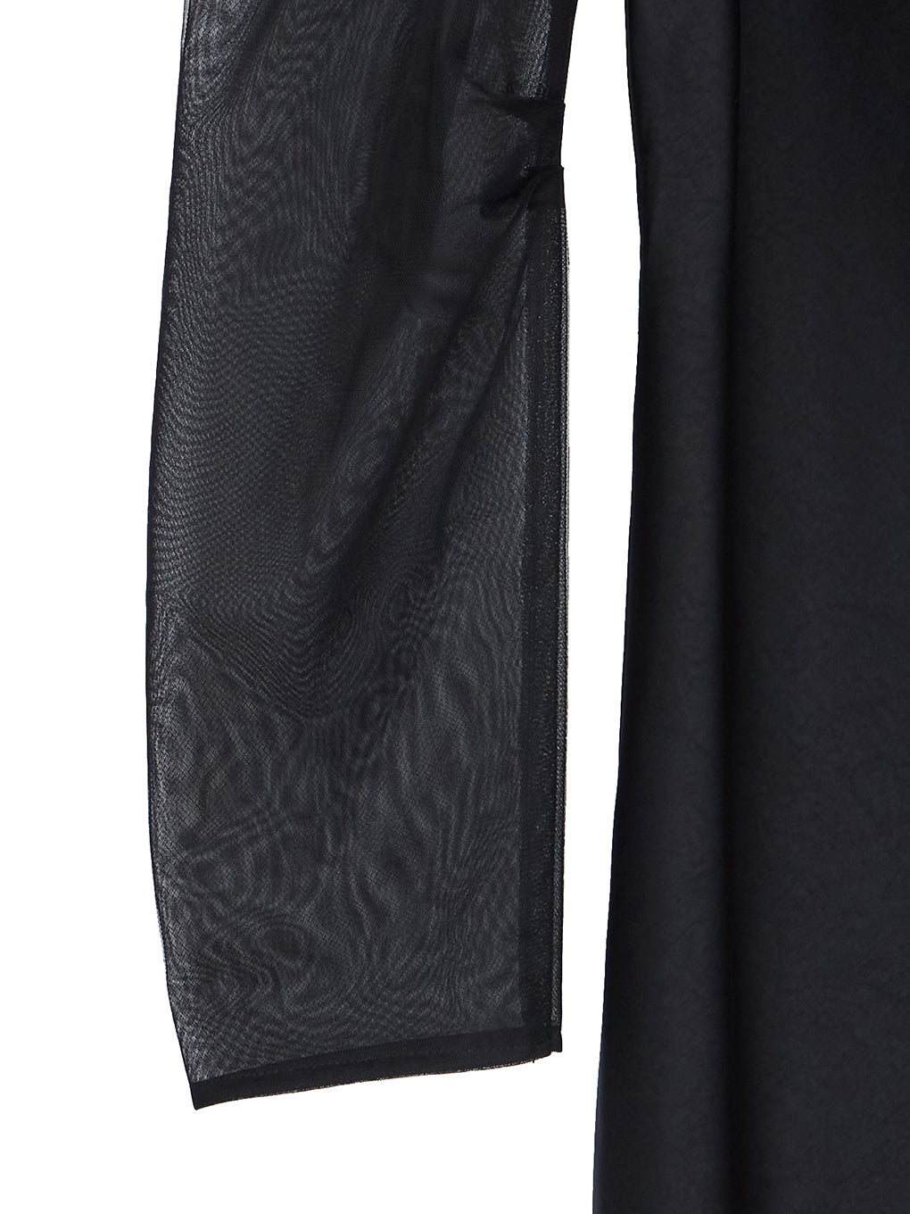 SHEER LAYERED SATIN DRESS