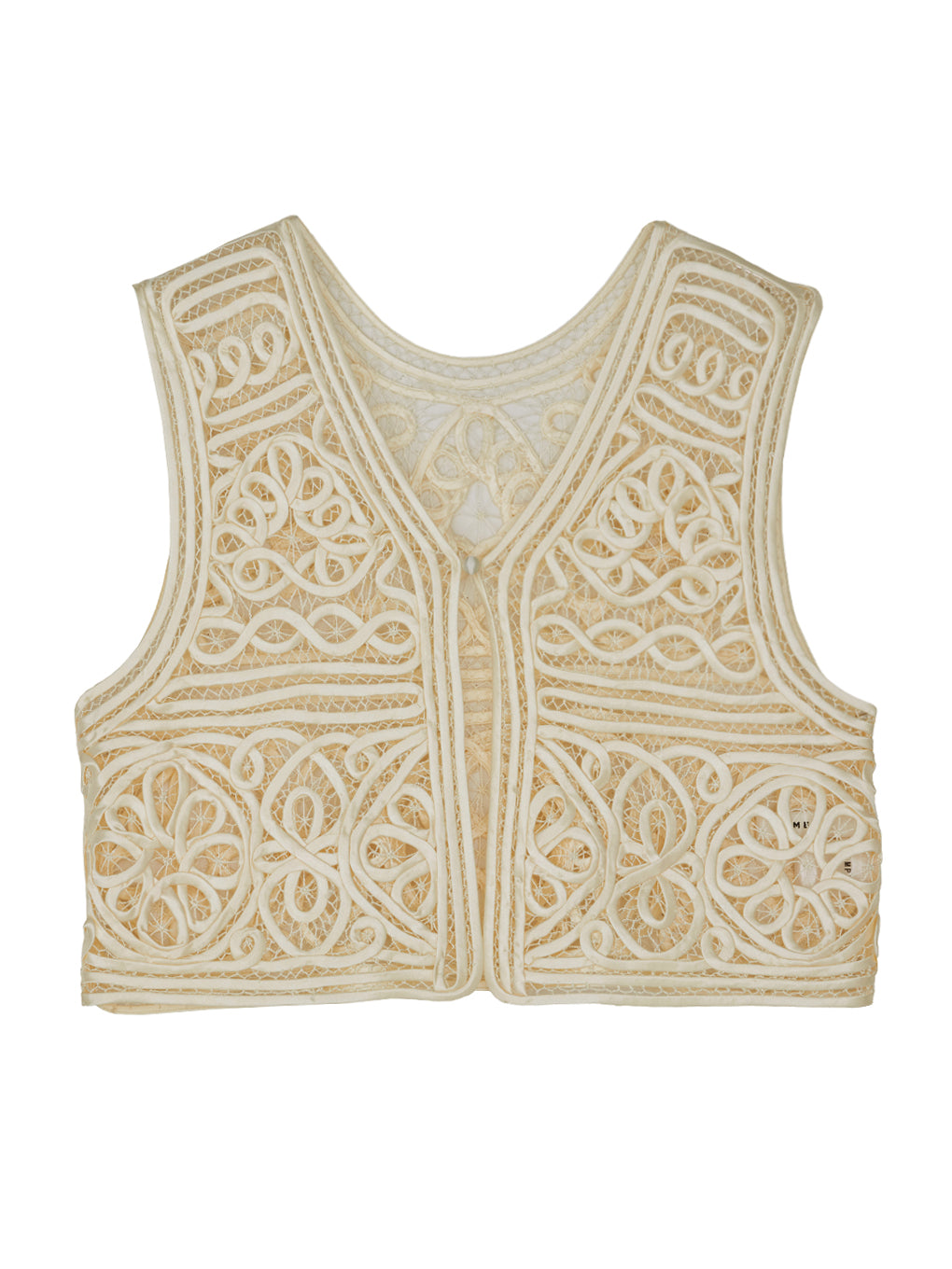 2WAY SATIN BATTEN LACE VEST