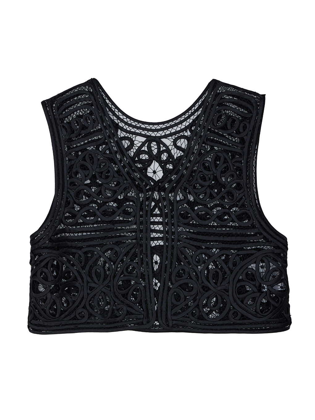 2WAY SATIN BATTEN LACE VEST