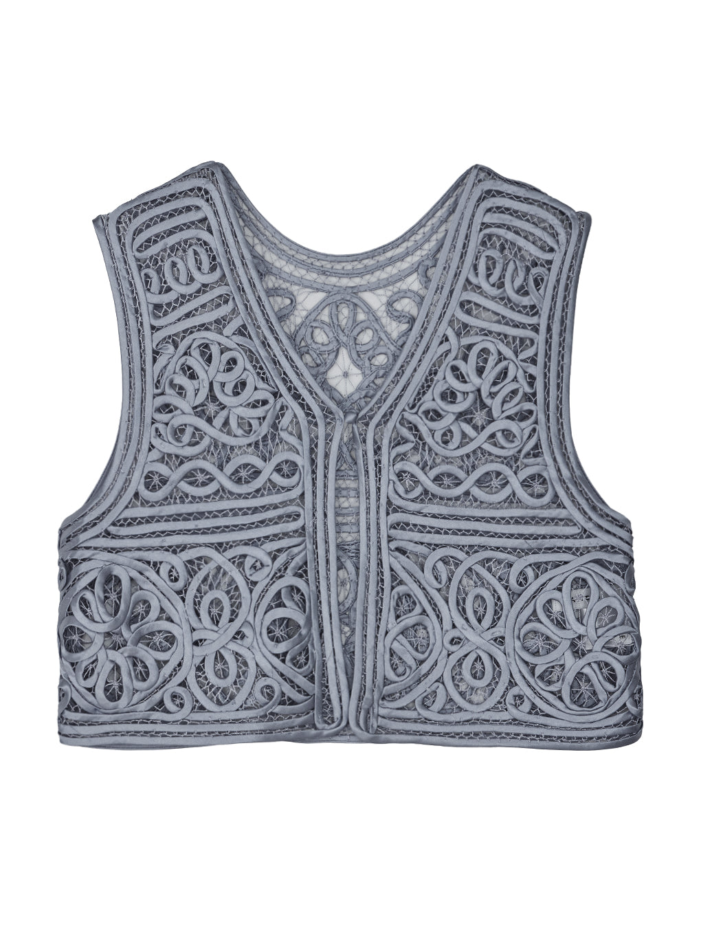 2WAY SATIN BATTEN LACE VEST
