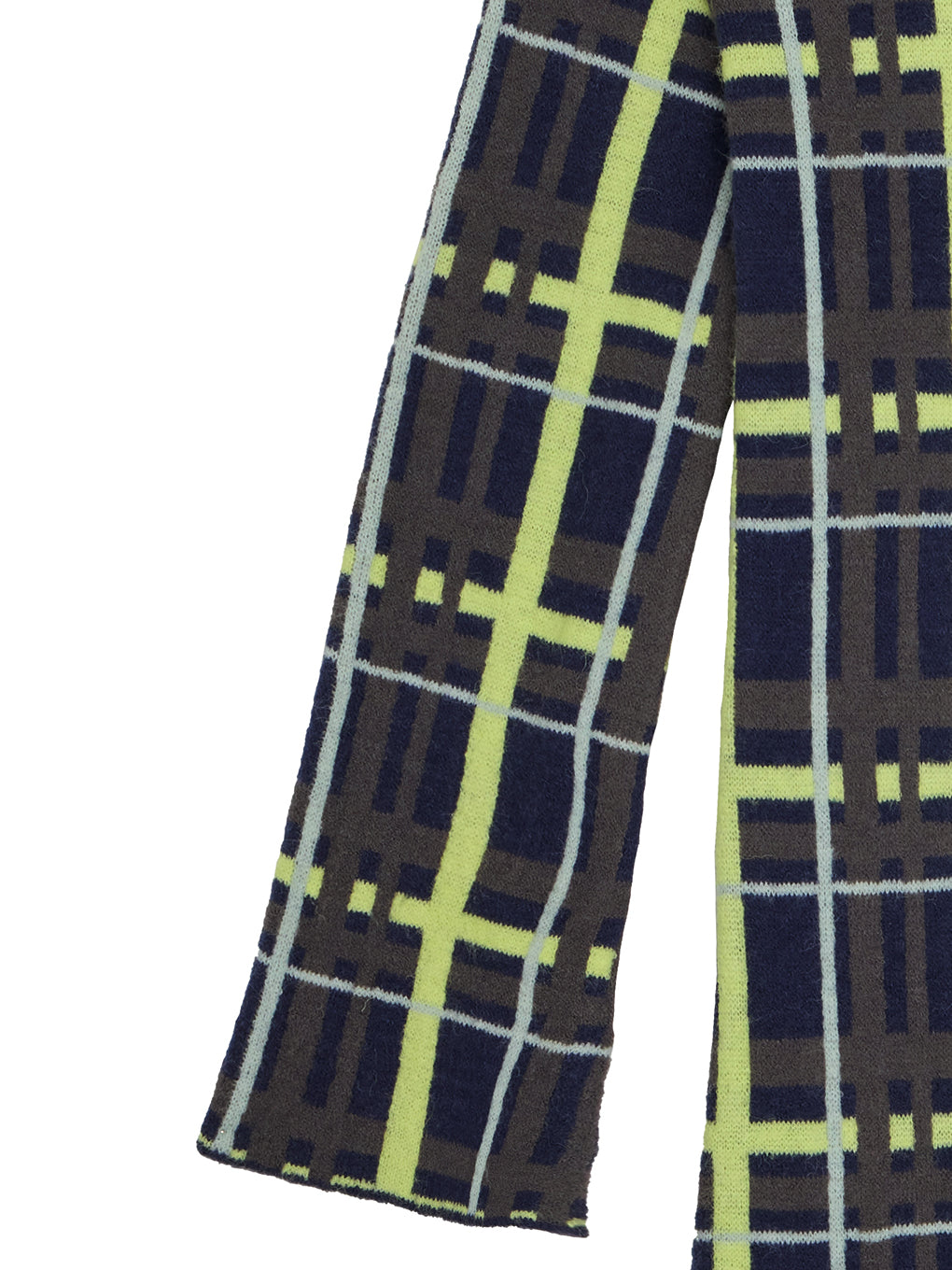 2WAY HANDWRITING CHECK KNIT DRESS