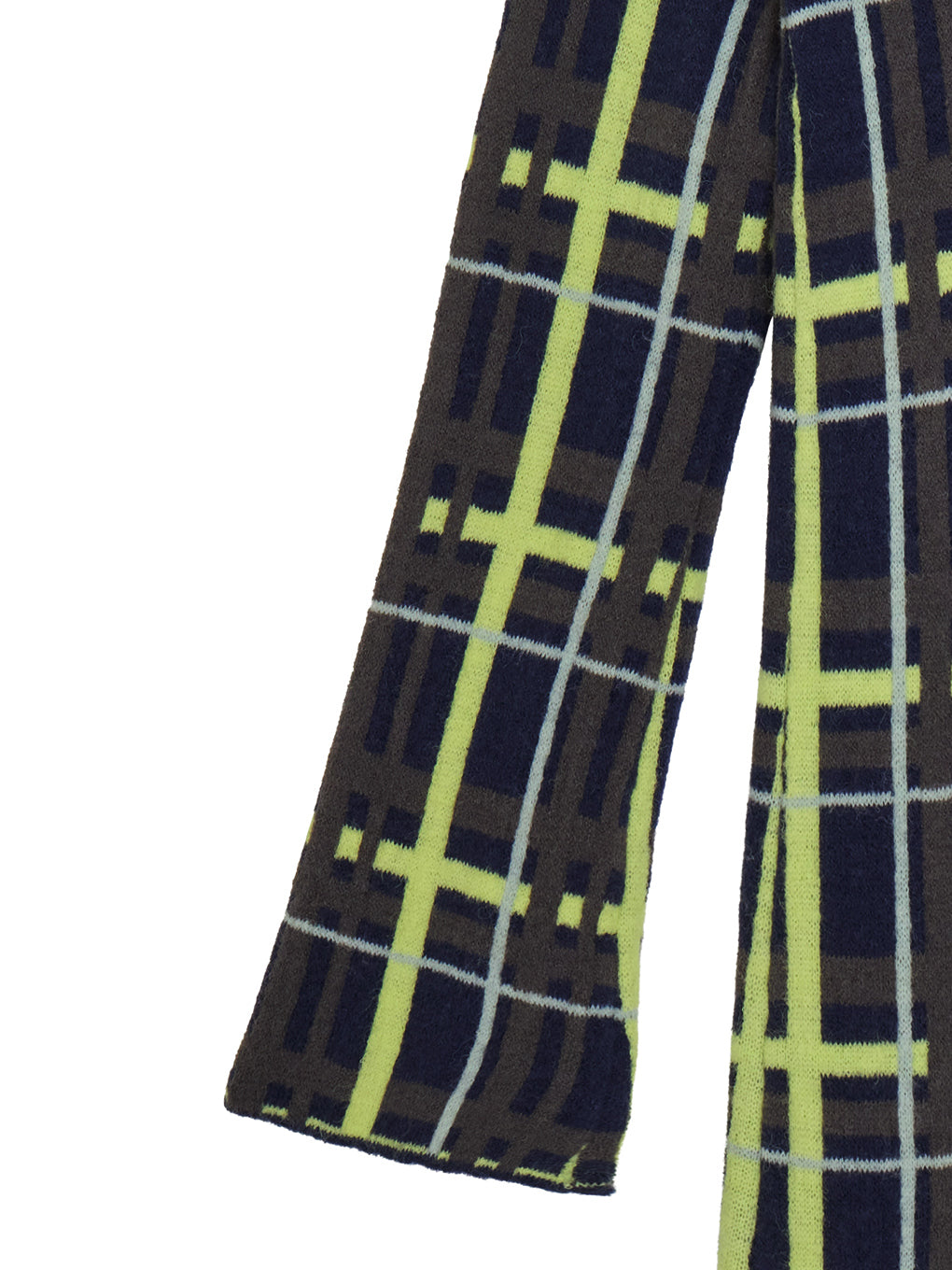 2WAY HANDWRITING CHECK KNIT DRESS