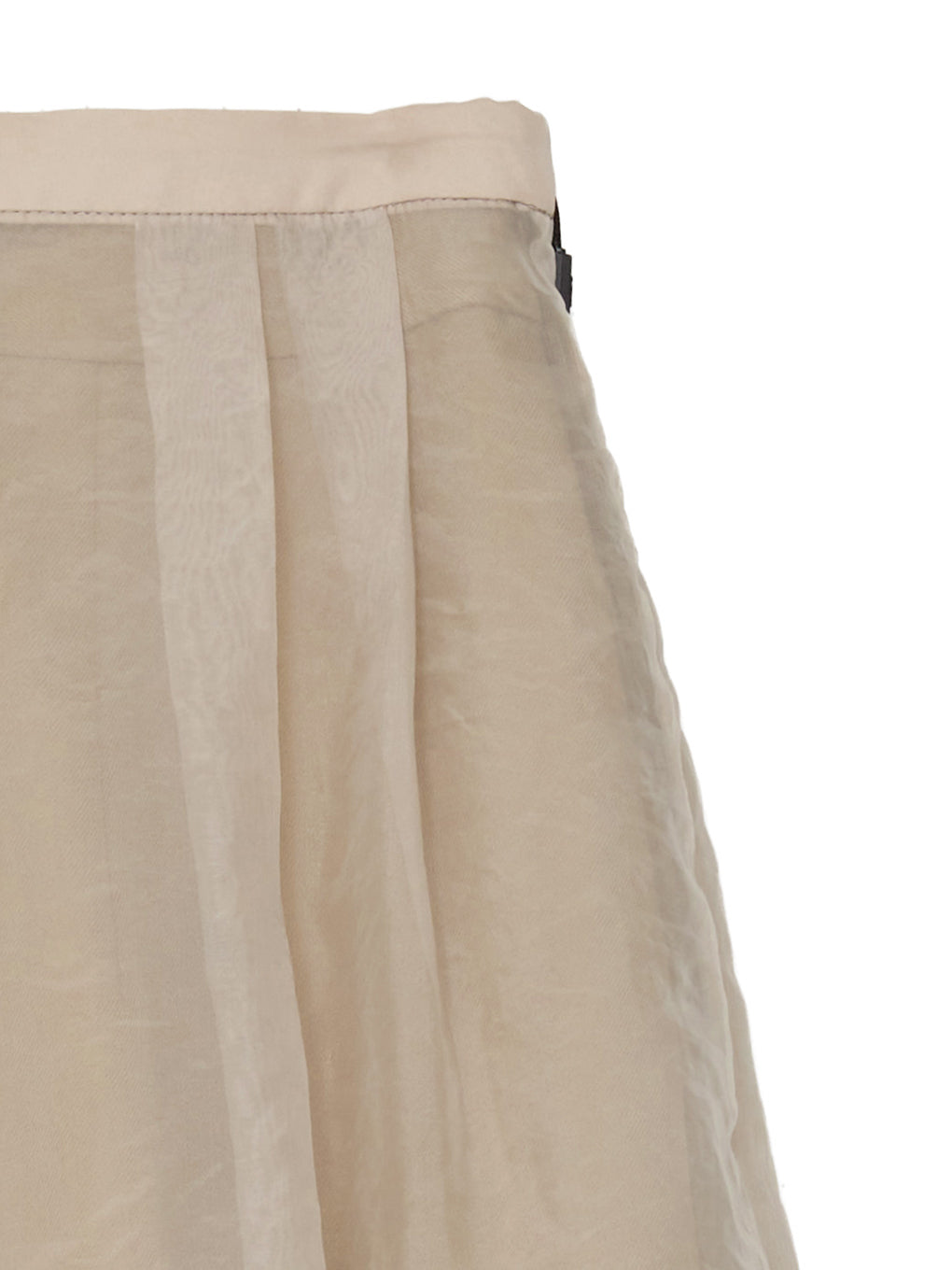 HALF SHEER LAYERED PANTS