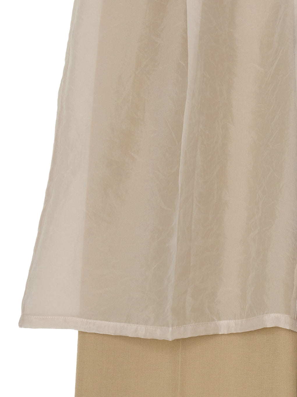 HALF SHEER LAYERED PANTS