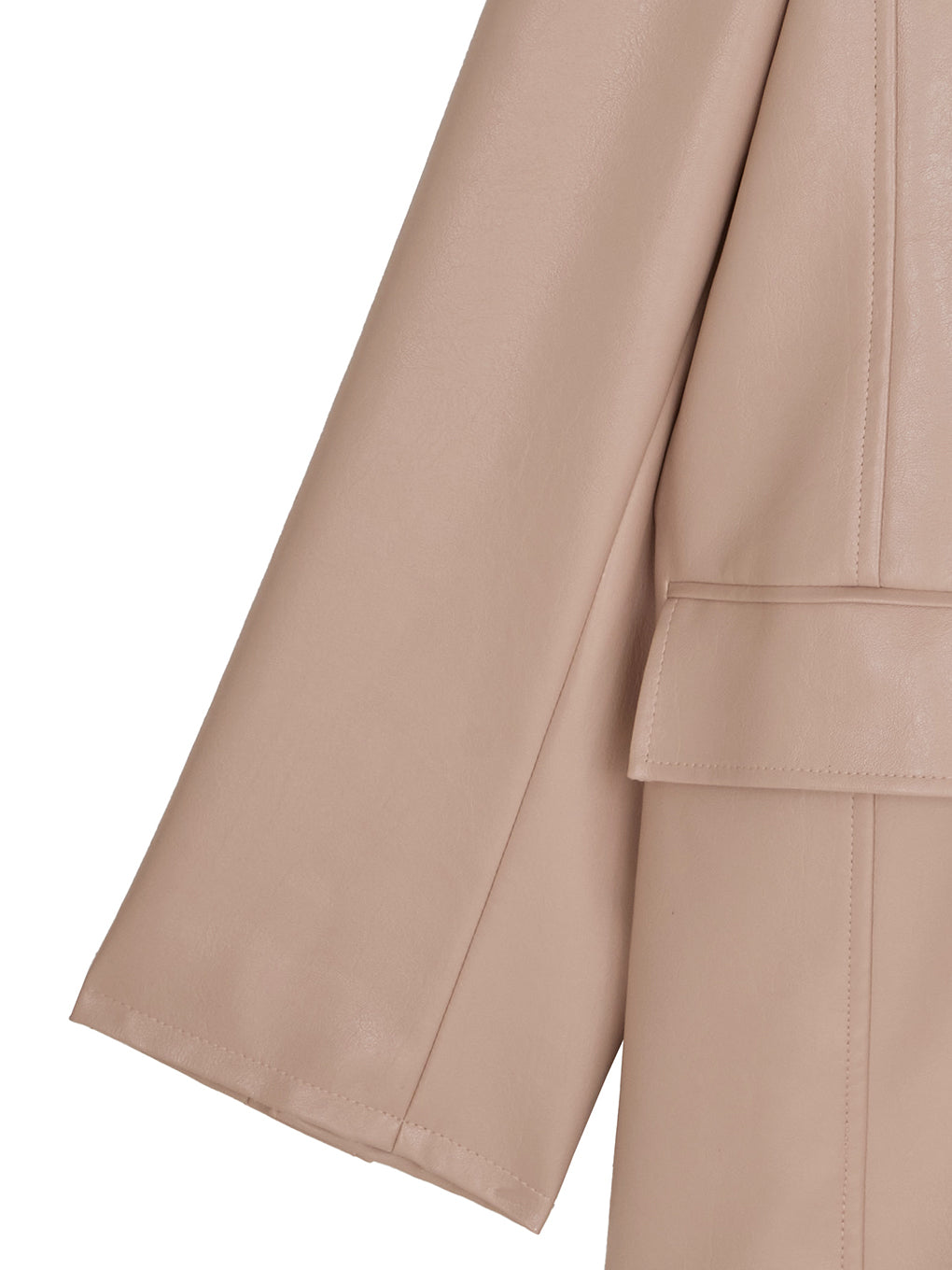 LUSTER FAKE LEATHER JACKET