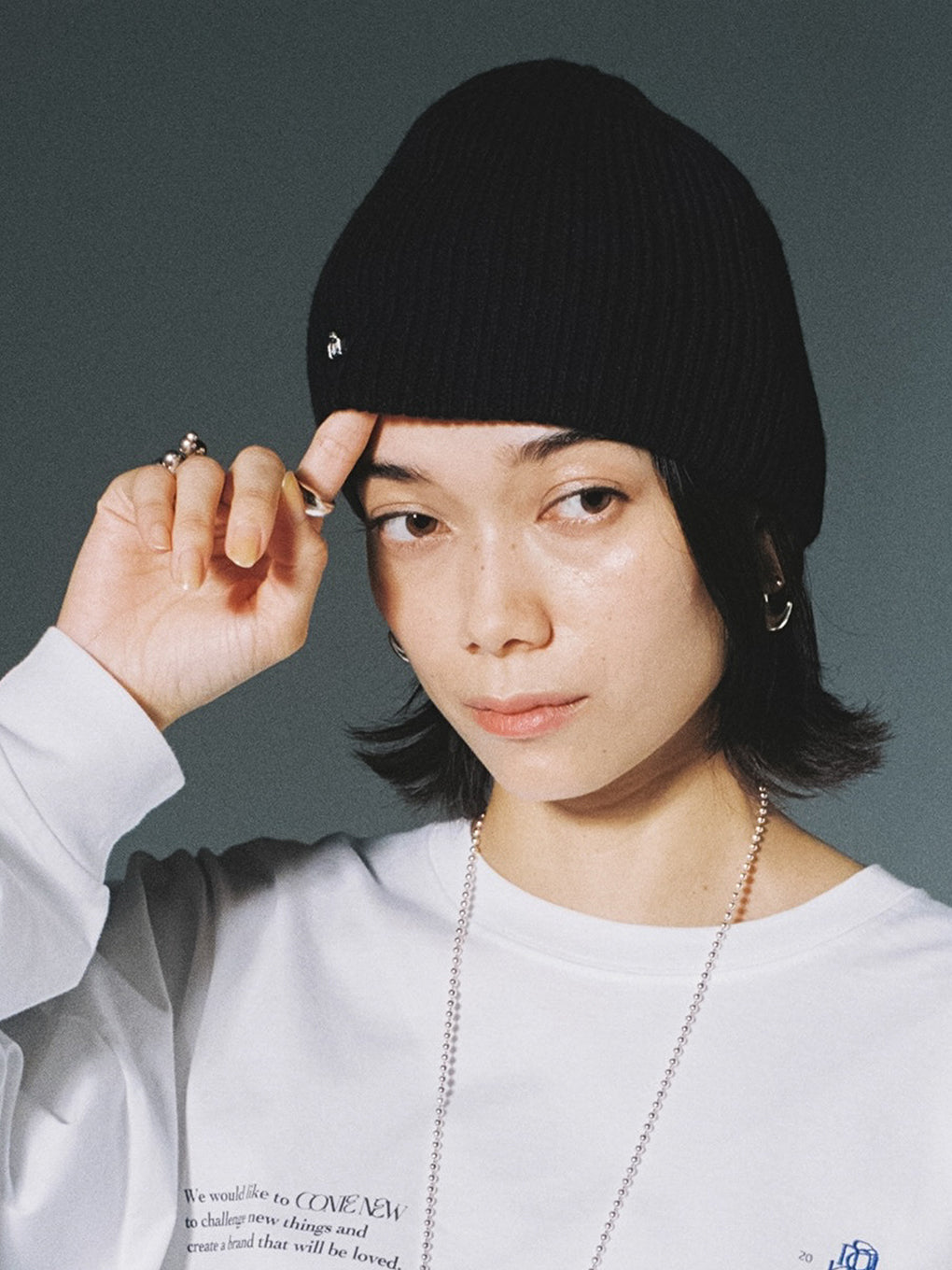 NEW LOGO CHARM BEANIE 