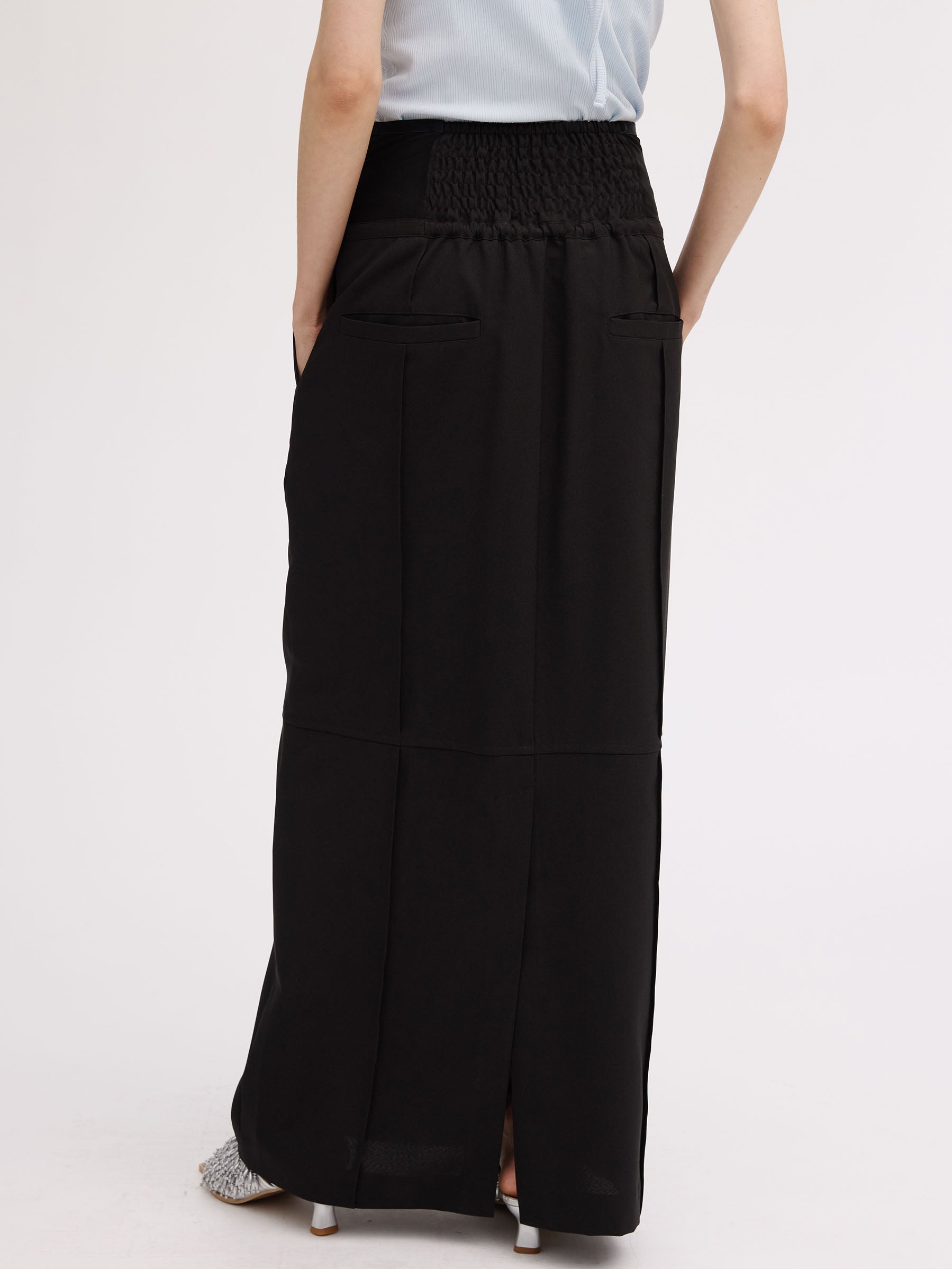 PIN TUCK PENCIL CORSET SKIRT