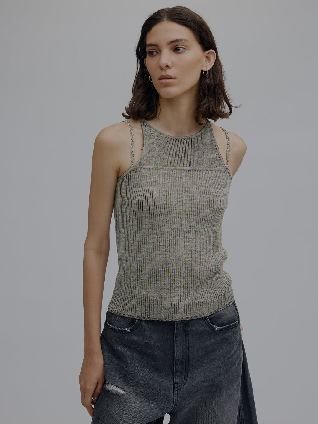 MEDI GRADATION KASURI KNIT TOP
