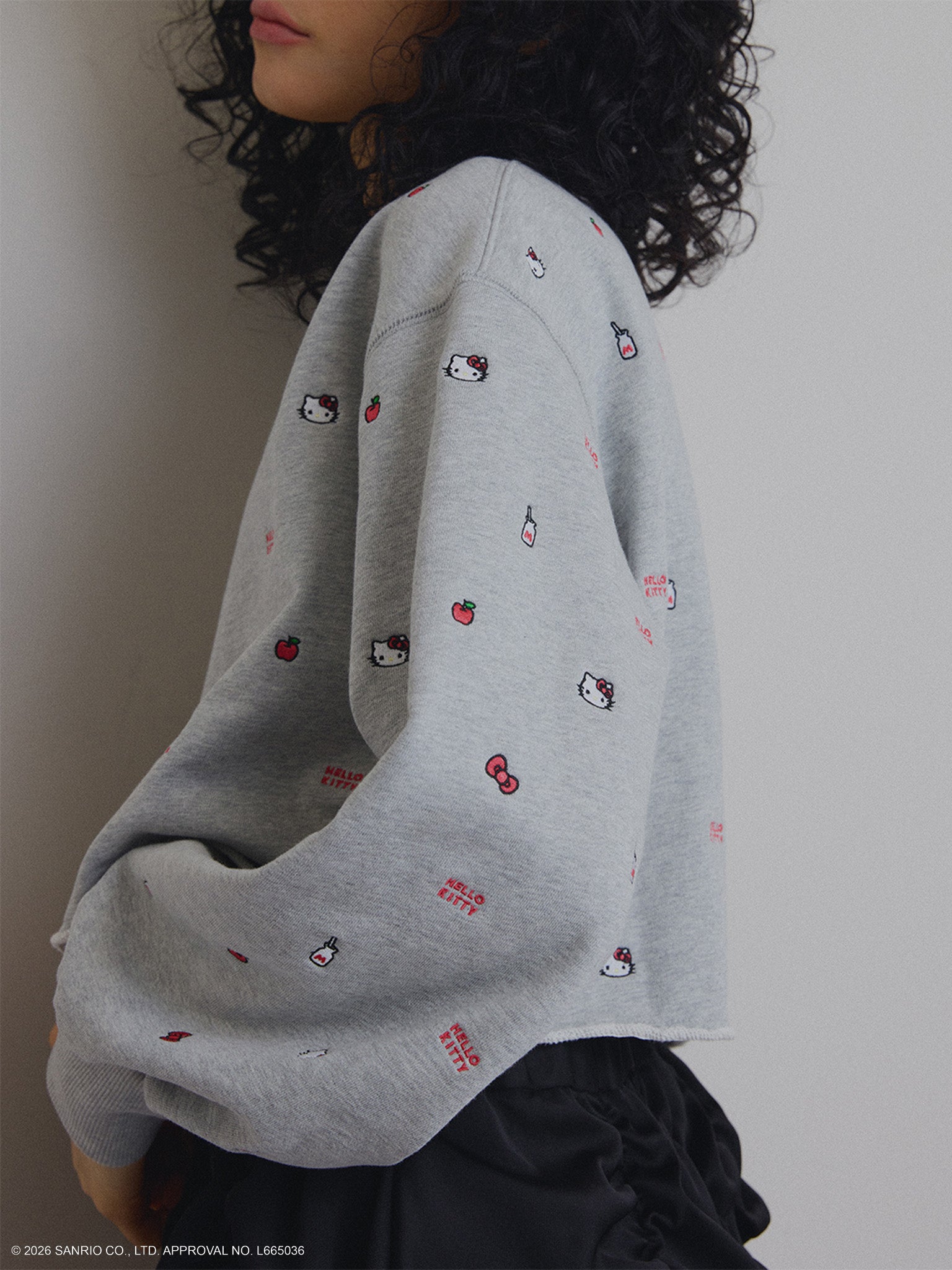 HELLO KITTY×Ameri EMBROIDERY SWEAT TOP