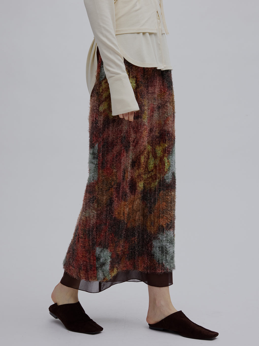 WOVEN PATTERN FLOWER SKIRT