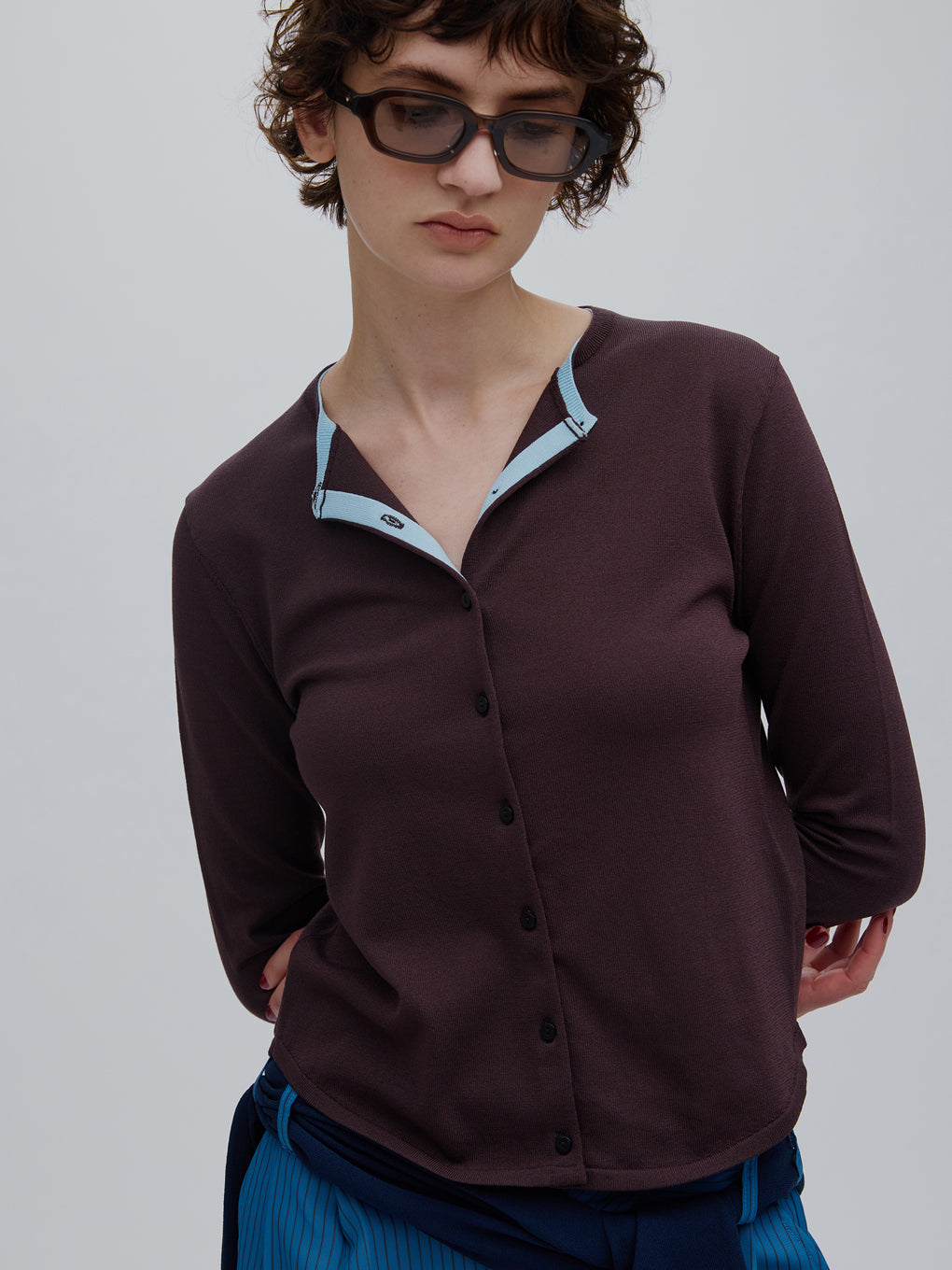 LOW BASIC COMPACT KNIT CARDIGAN