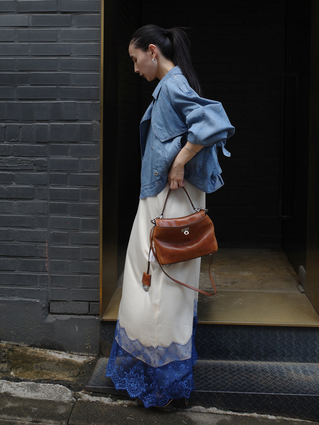 DOT FLOWER VEIL DRESS