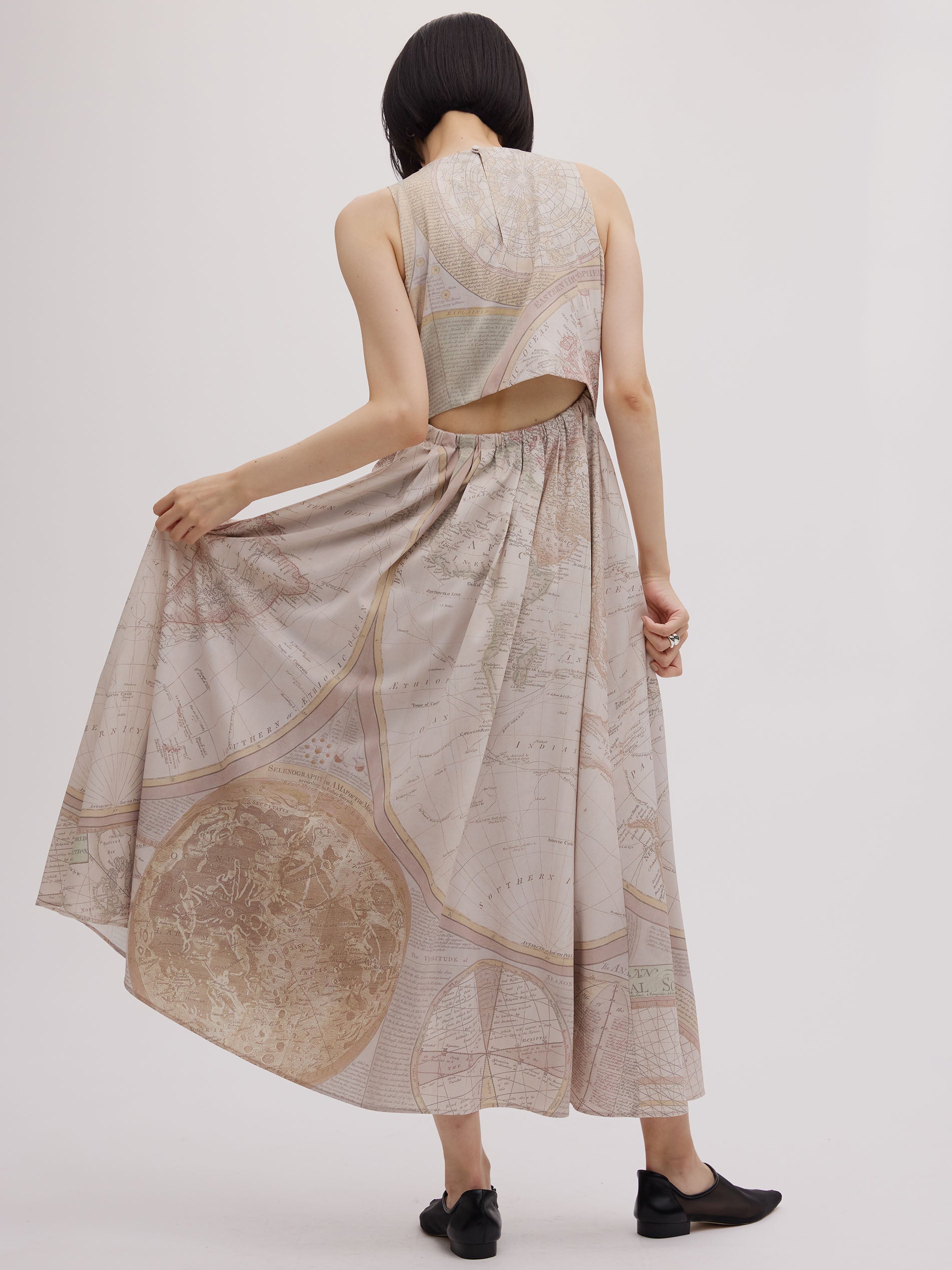 CARTOGRAPHIC PATTERN DRESS