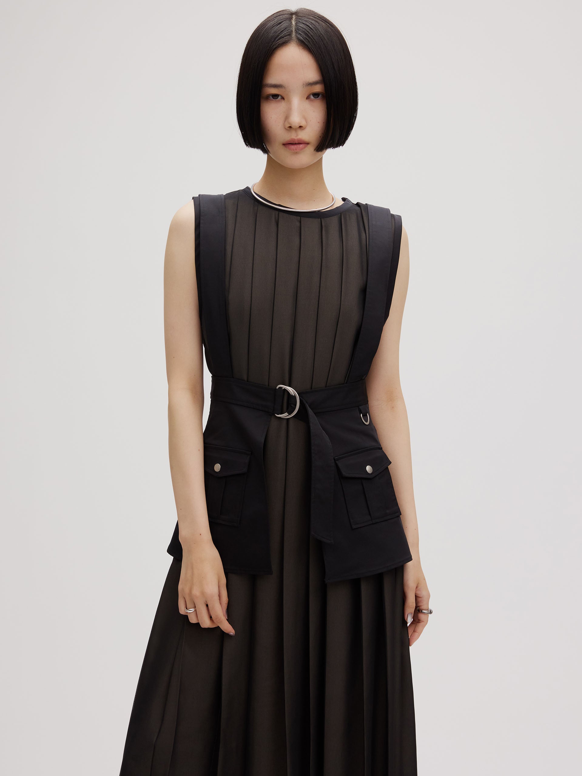 MEDI CORSET SET FULL PLEATS DRESS