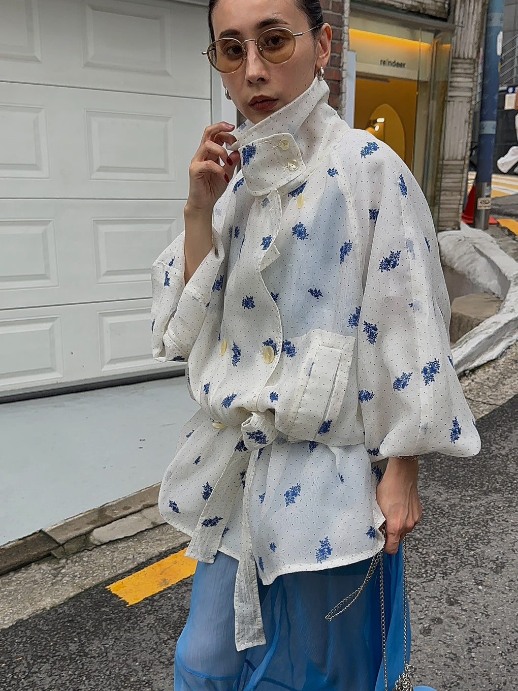 DOT FLOWER VEIL TRENCH