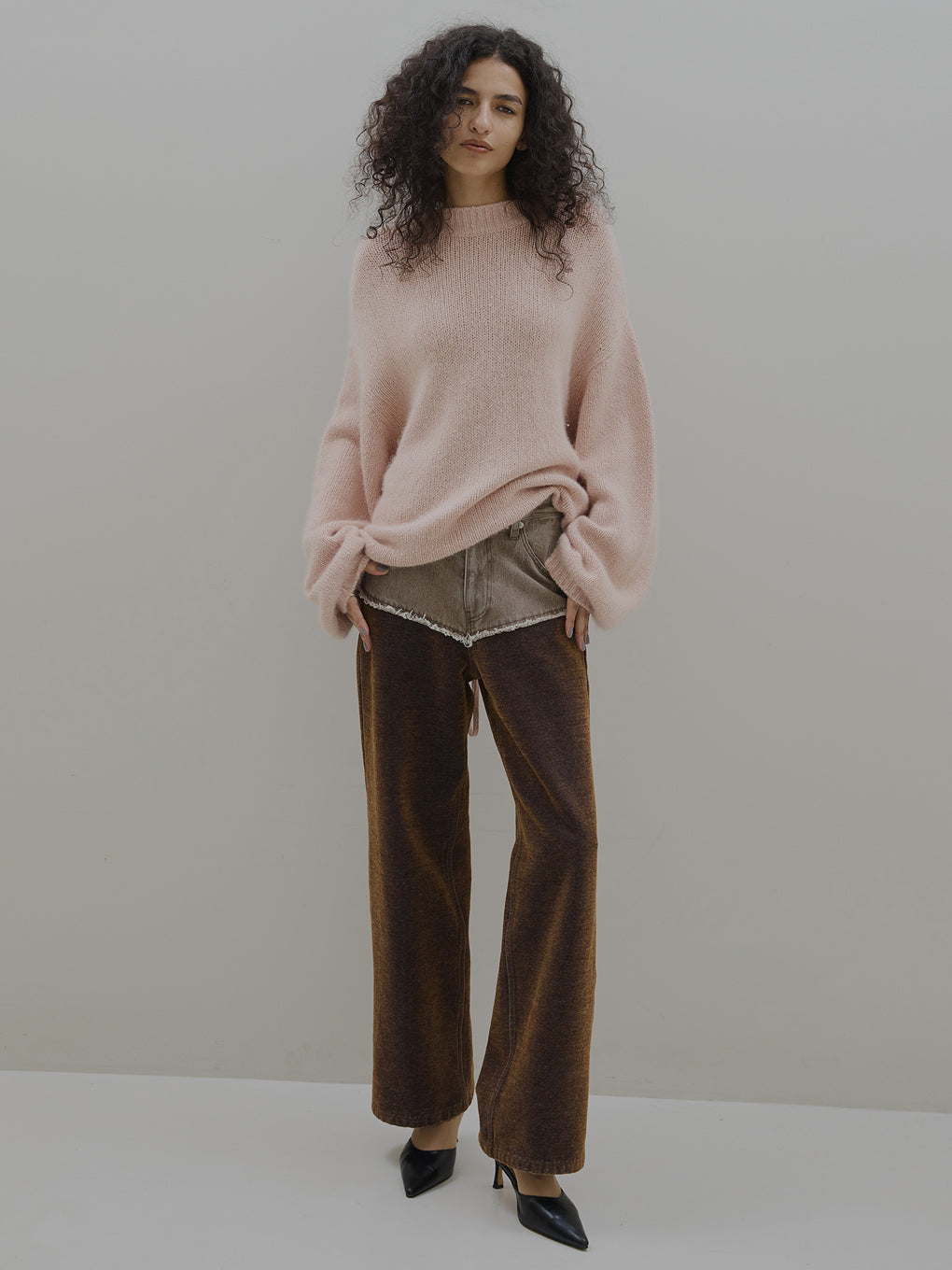 FLOCKY SWITCHING DENIM PANTS