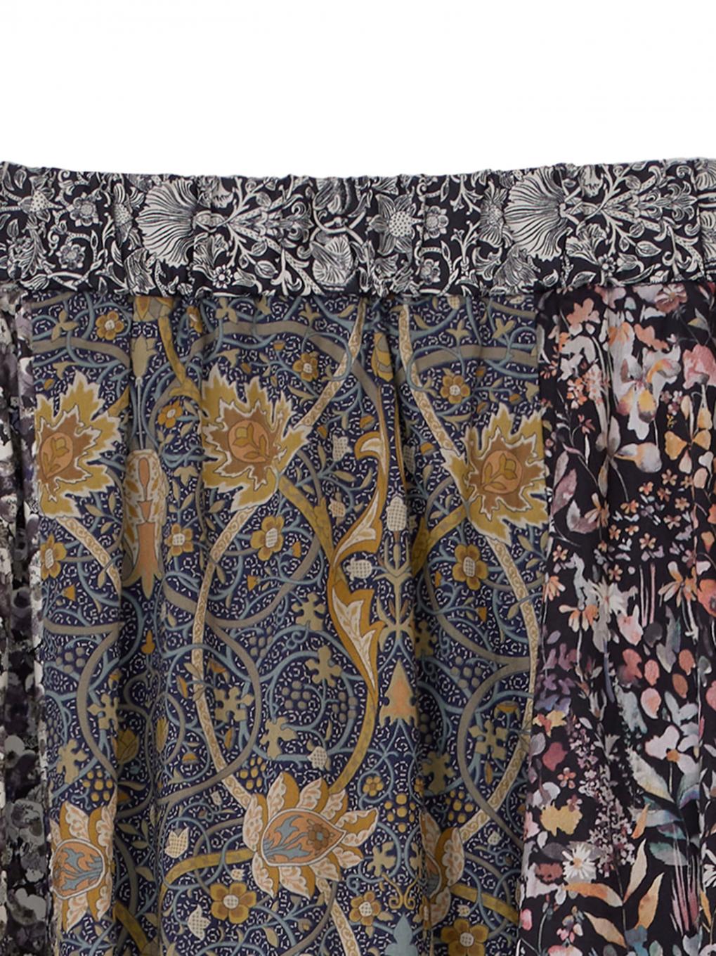 LIBERTY PATCHWORK BLK SKIRT