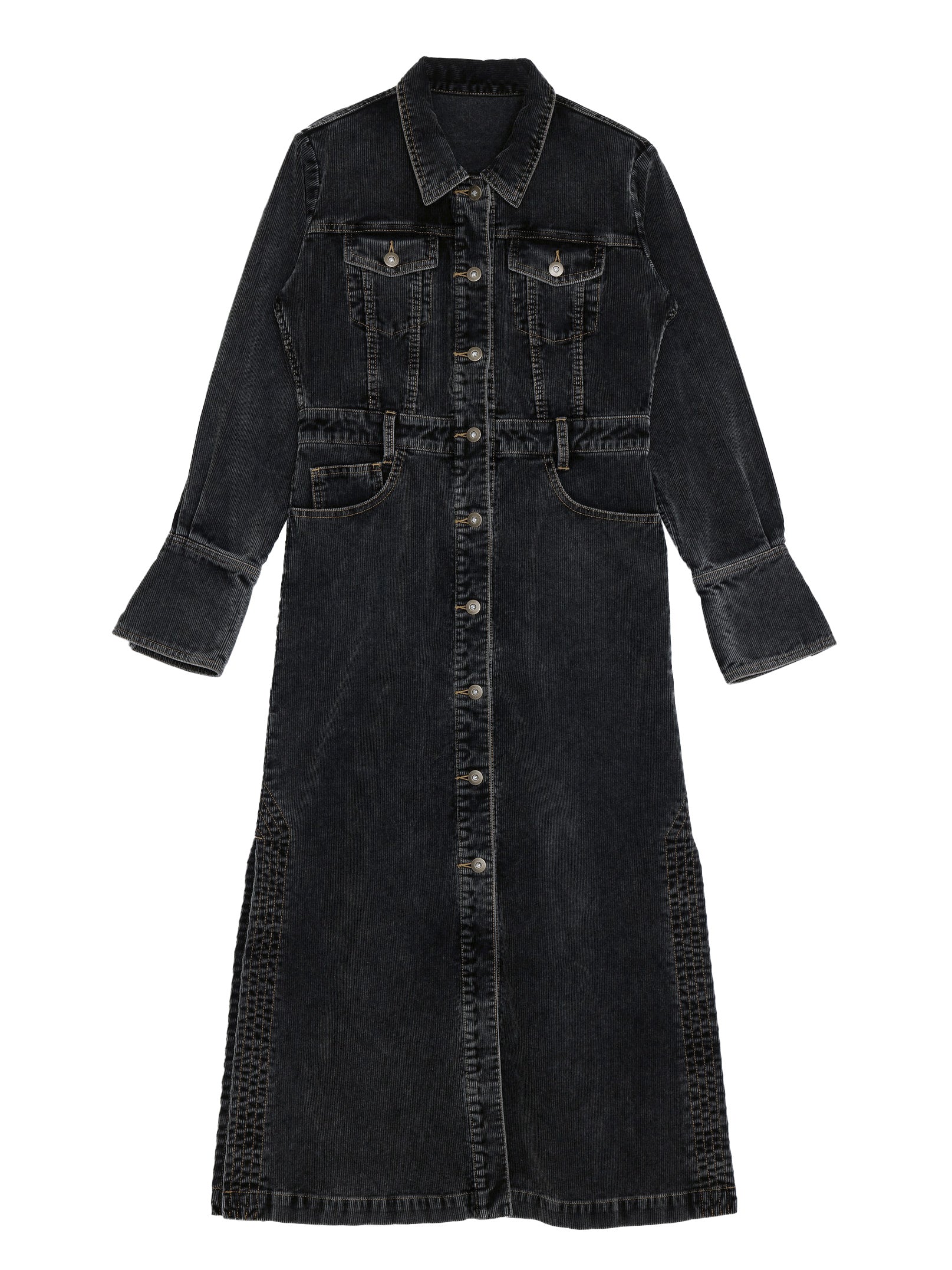 I LINE CORDUROY SHIRT DRESS
