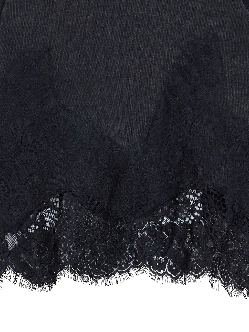 CHEMICAL OVERDYE LACE SWEAT TOP