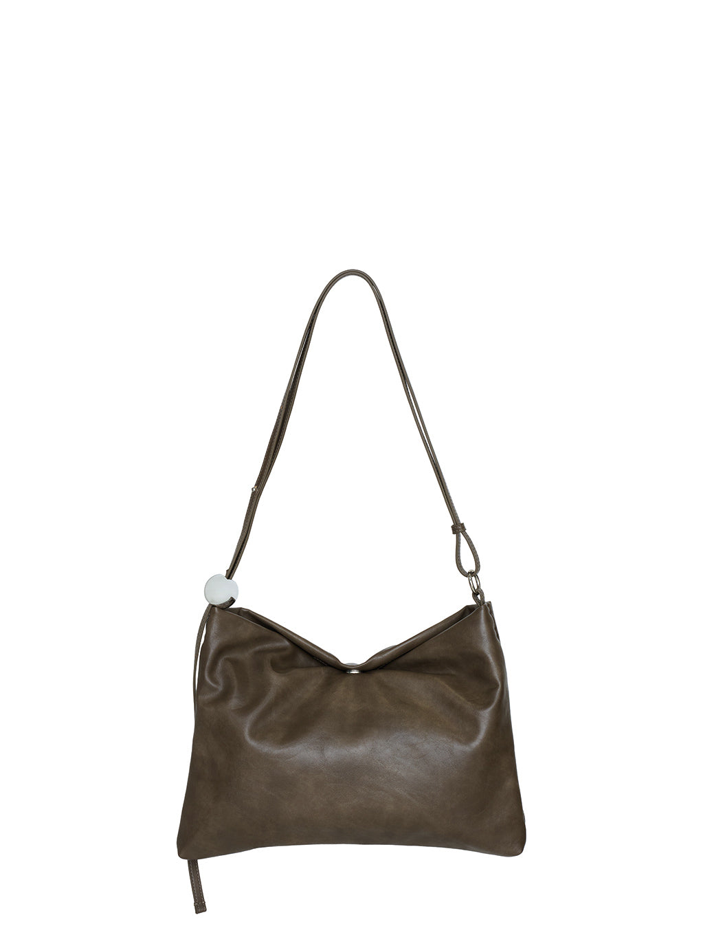 METAL MOTIF LEATHER BAG