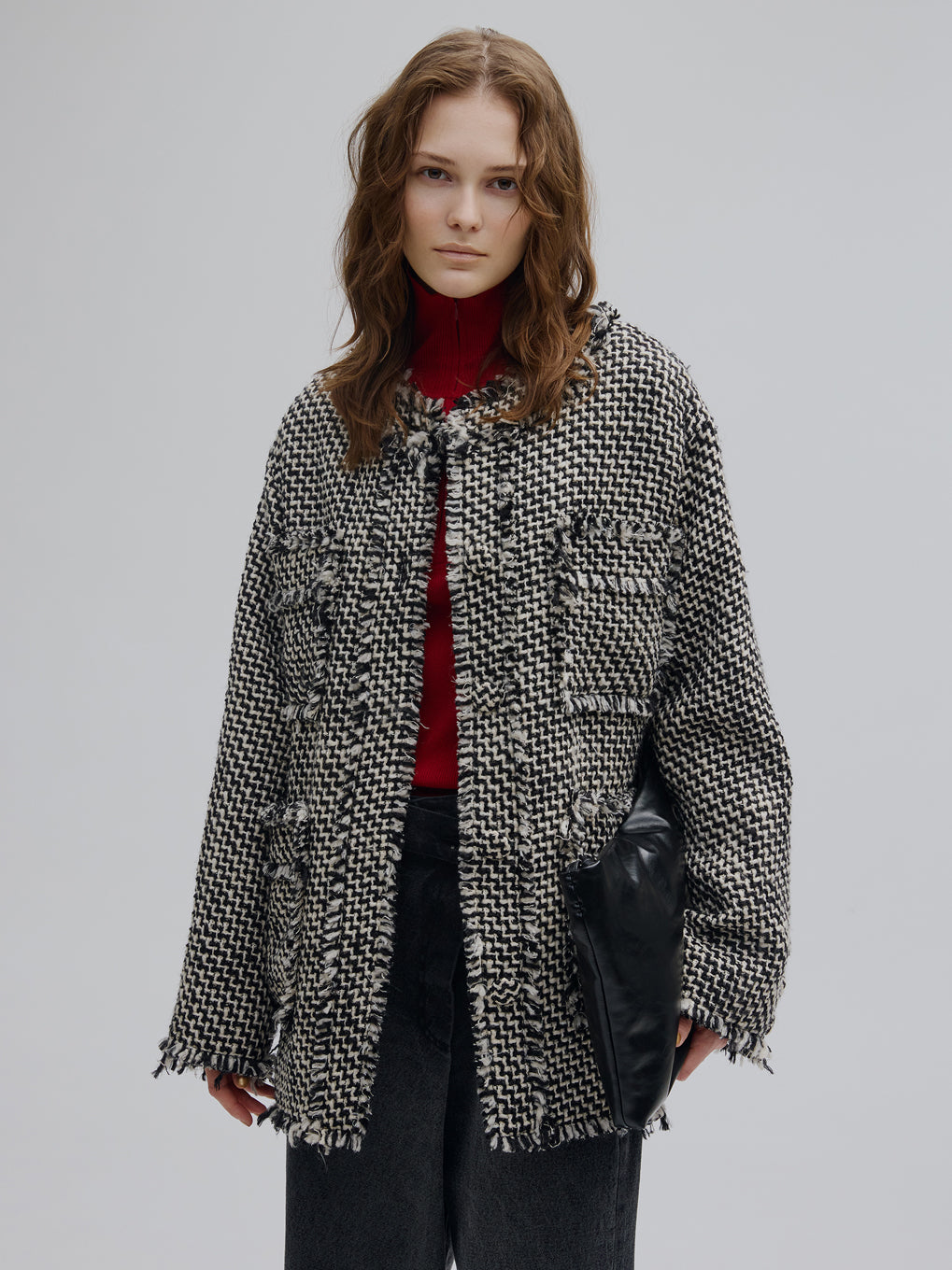 TWEED FRINGE MEDIUM JACKET